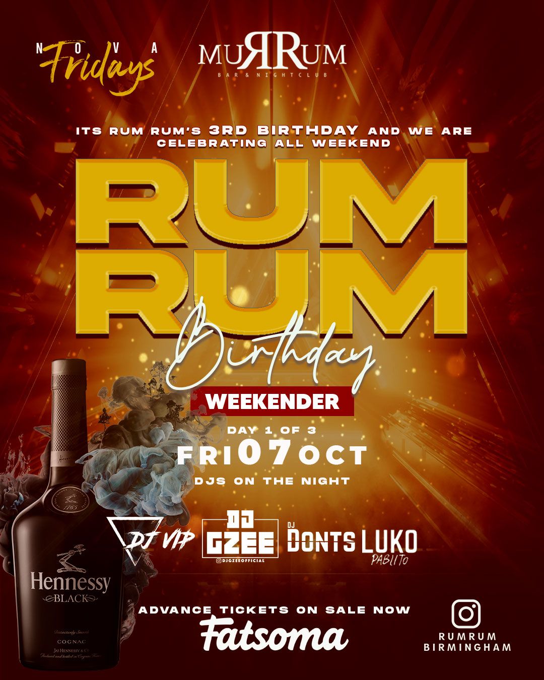 RUM RUM BIRTHDAY WEEKENDER IN ARCADIAN at RUM RUM Cocktail Bar