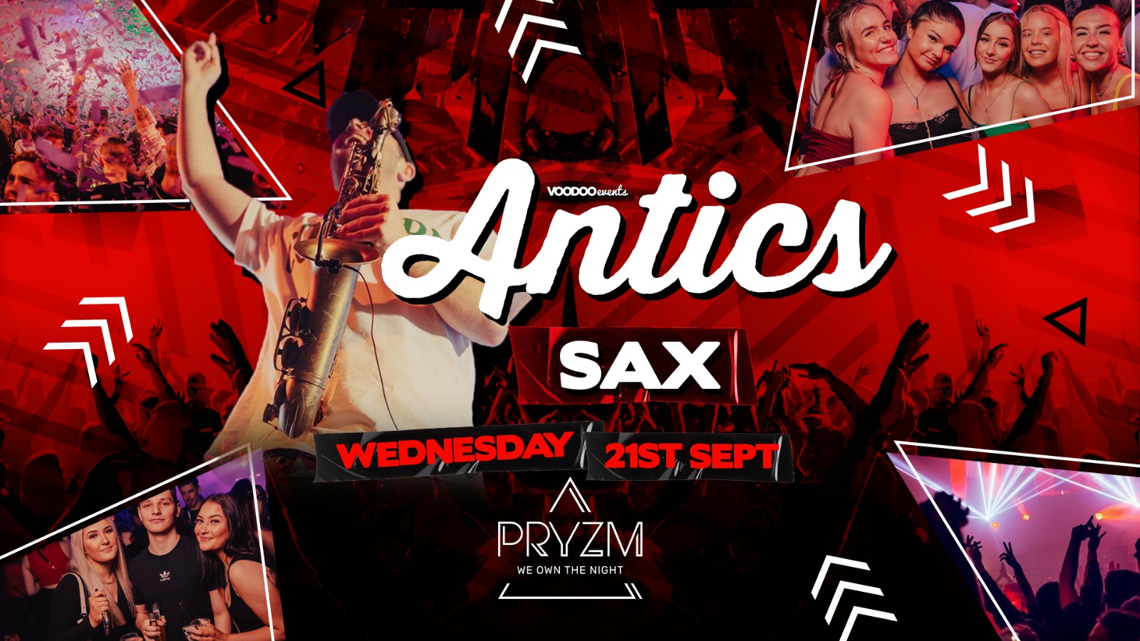 Antics at PRYZM Leeds  – 21st September – Freshers Week