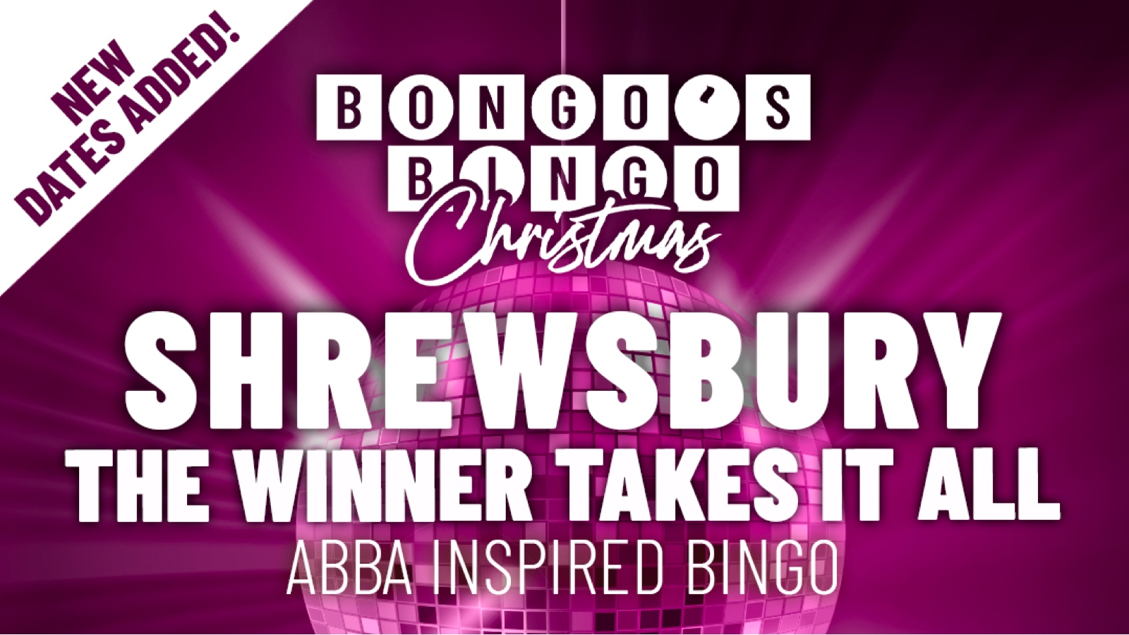 CHRISTMAS BONGO’S BINGO “THE WINNER TAKES IT ALL” – LAST FEW TICKETS!(LIVE)