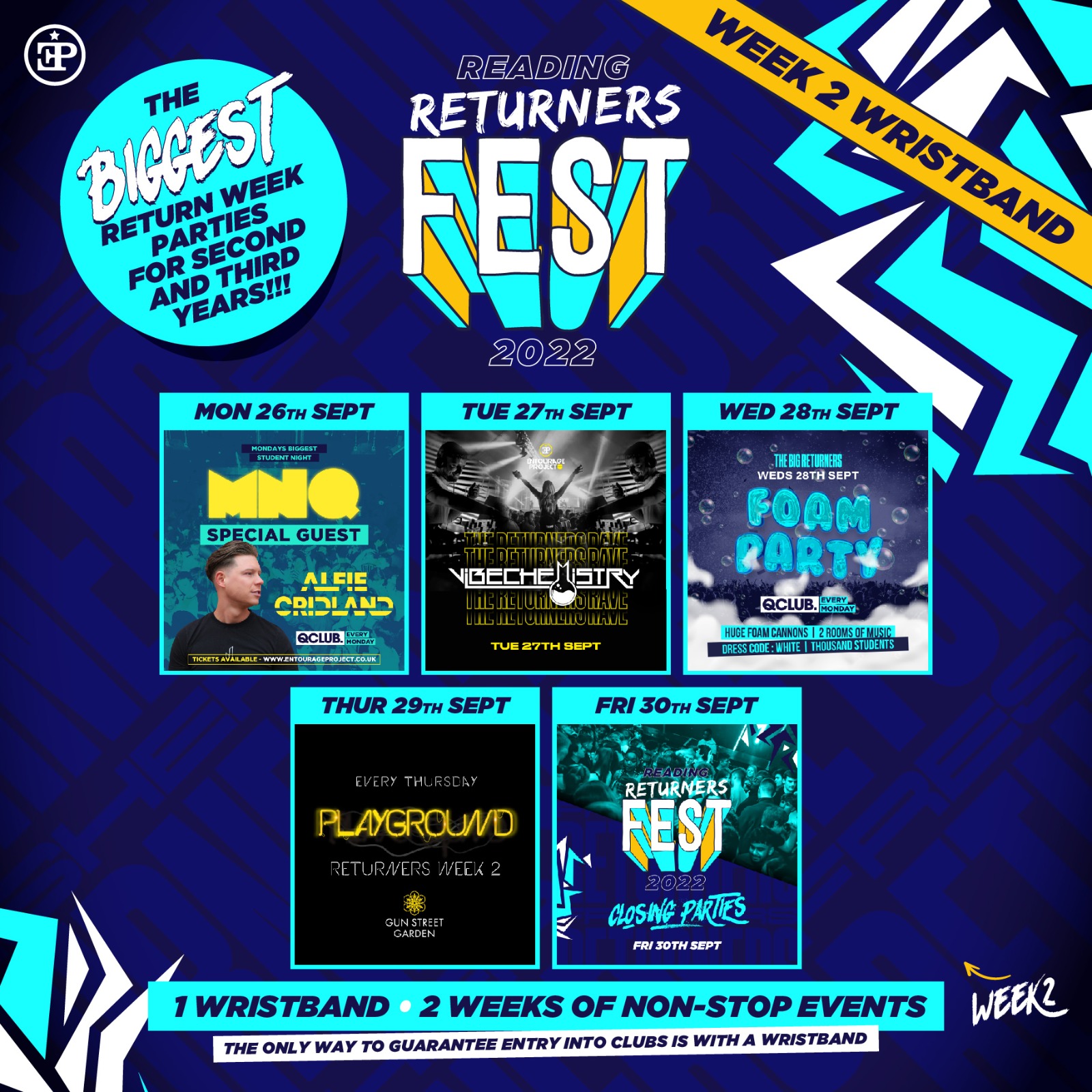 Returners Fest Week 2 Wristband (Access To All Week 2 Events)