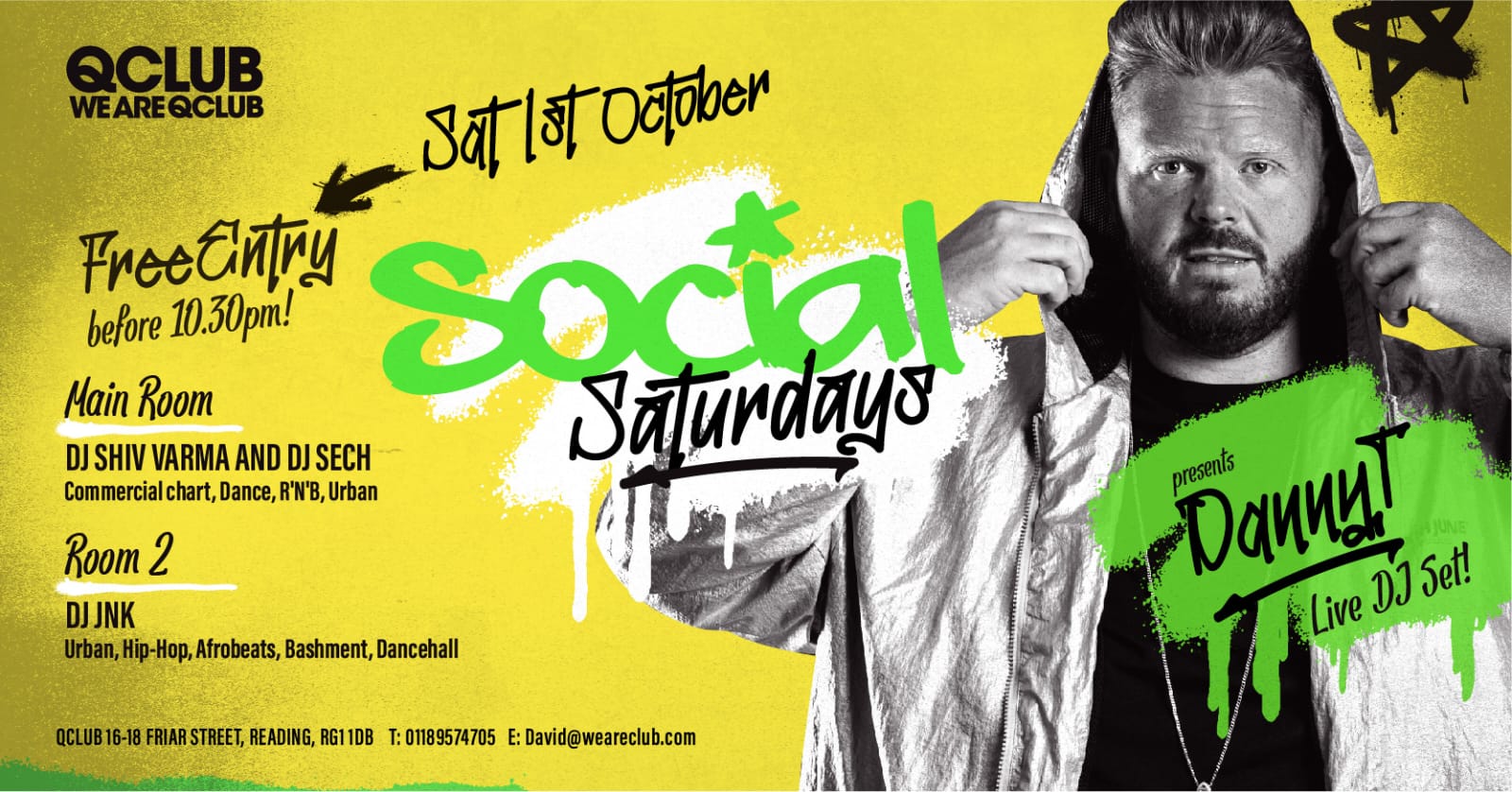 SOCIAL Presents DANNY T –  Saturday 1st October