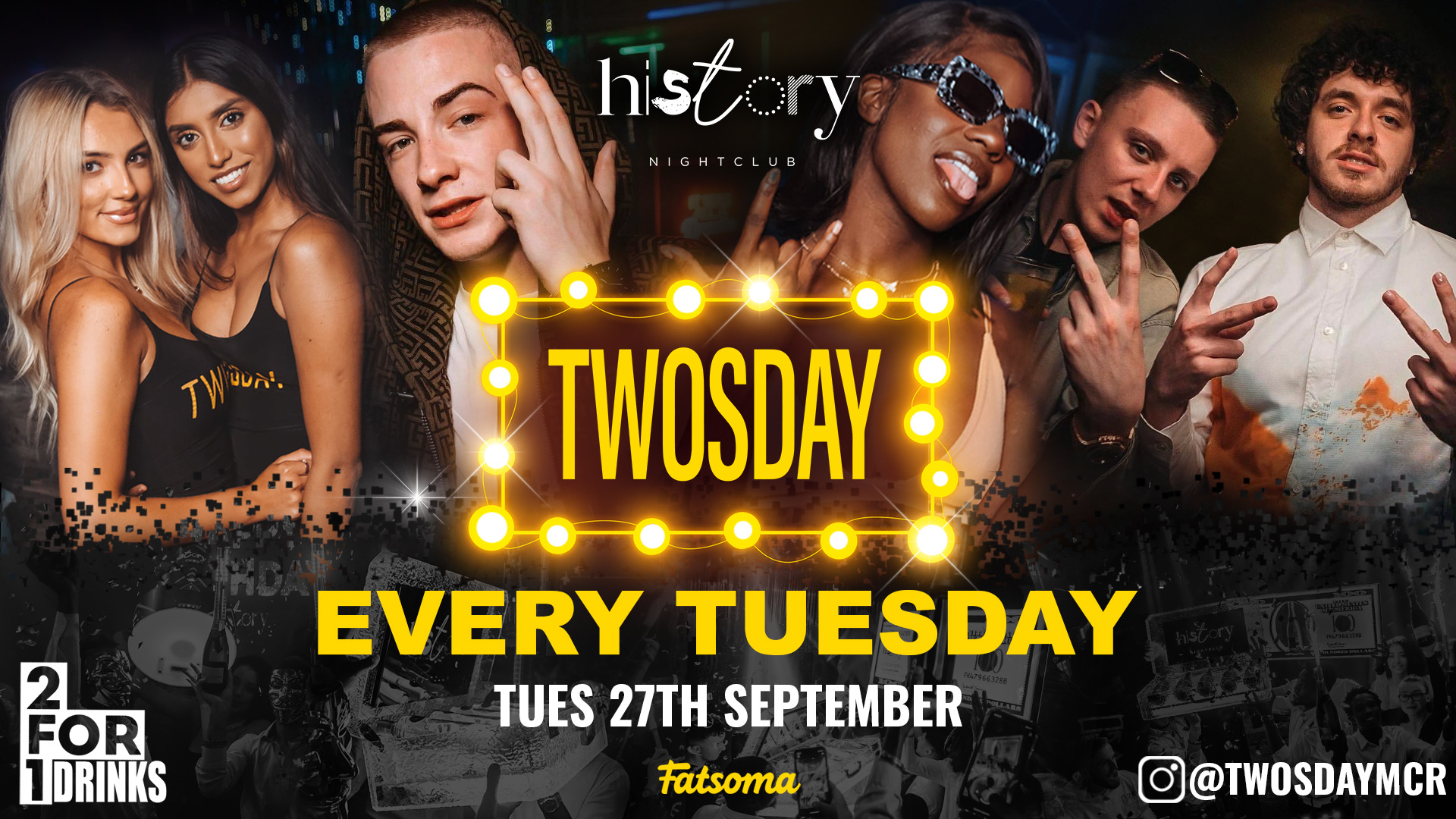 TWOSDAY ⭐️ HISTORY |  2-4-1 DRINKS 🍹Voted Manchester’s BIGGEST Tuesday 3 Years Running 🏆