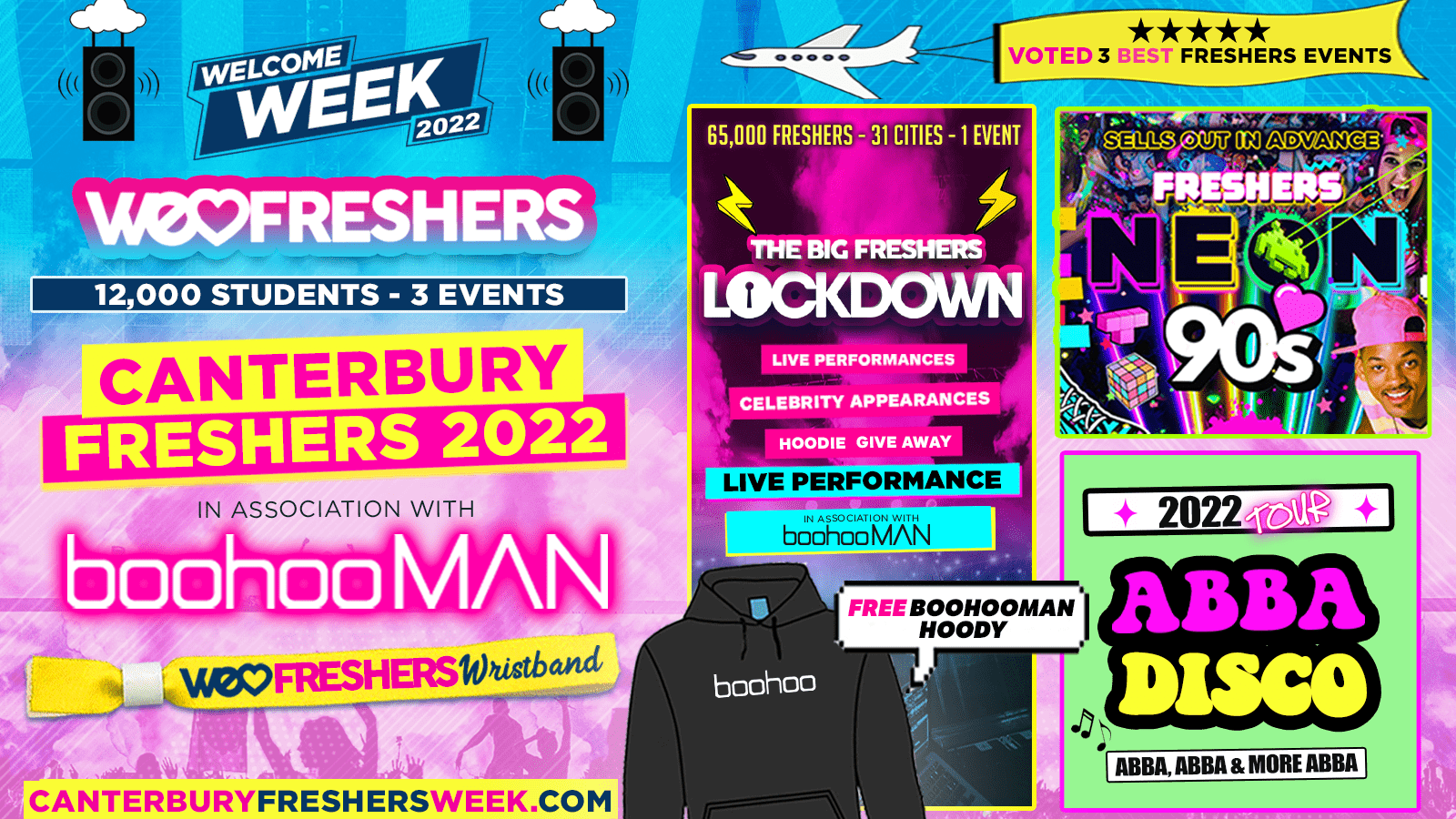 WE LOVE CANTERBURY FRESHERS ULTIMATE WRISTBAND! In Association with BoohooMAN! 90 SOLD OUT