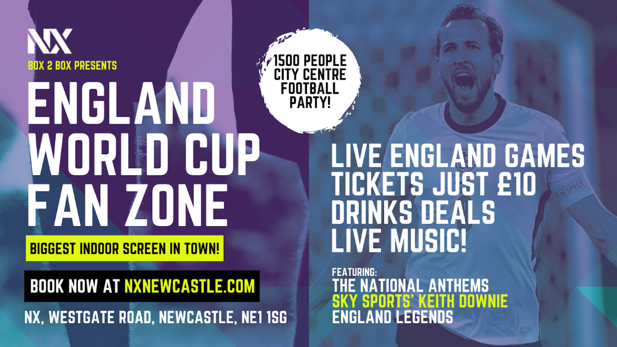 NX England World Cup Fanzone England vs Wales at NX Newcastle