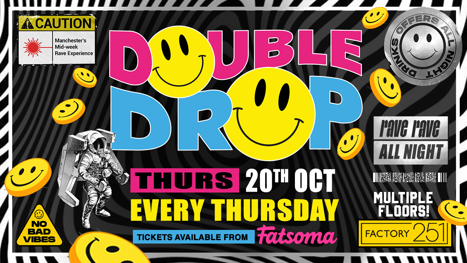 ⚠️ DOUBLE DROP ⚠️ FACTORY  | MCR’S STUDENT RAVE THURSDAY 🚧 £1 DRINKS 🍷