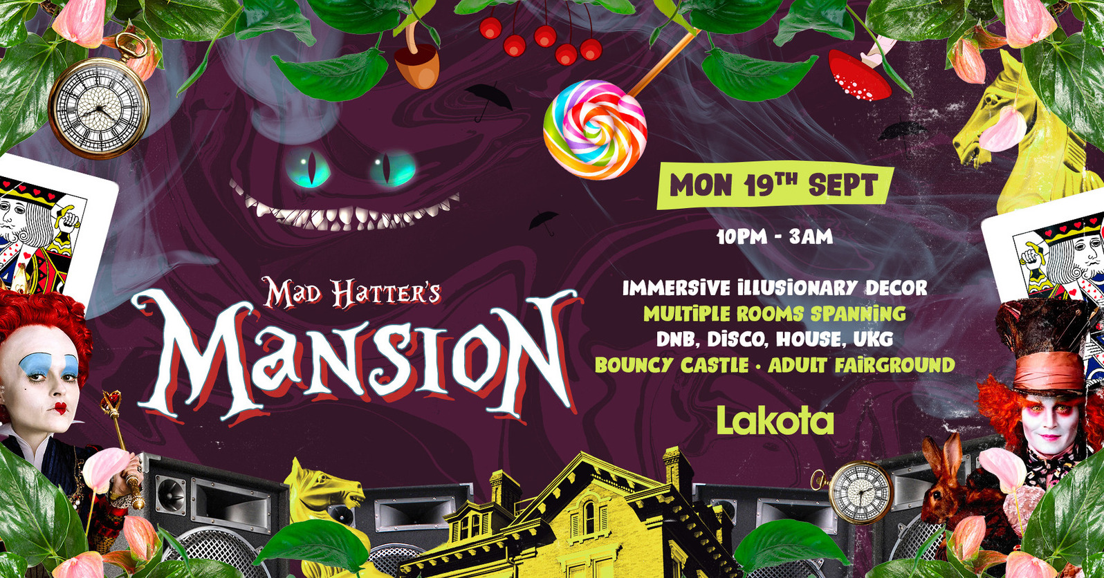 Mad Hatter's Mansion Down The Rabbit Hole at Lakota, Bristol on 19th