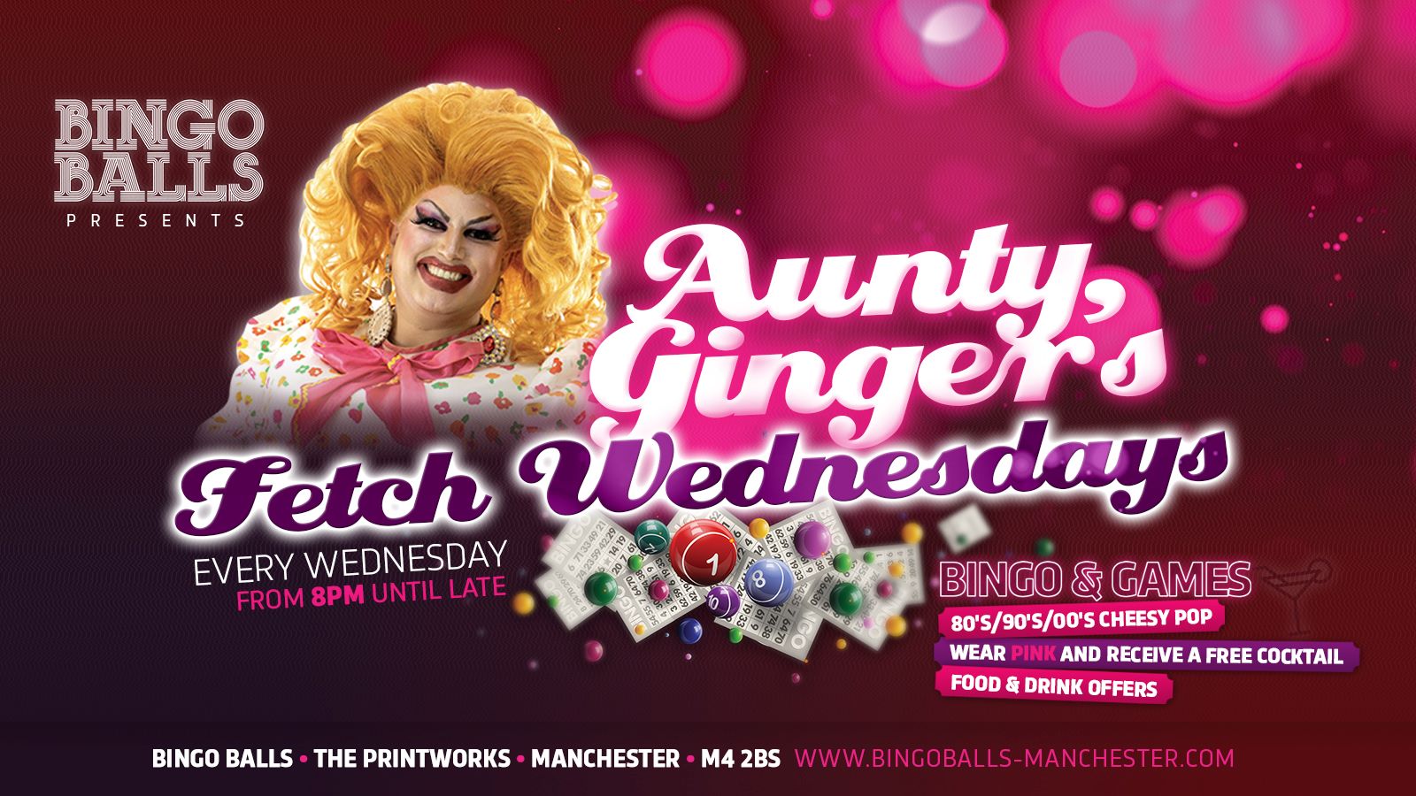 Bingo Balls Aunty Ginger's FETCH Wednesdays at Bingo Balls