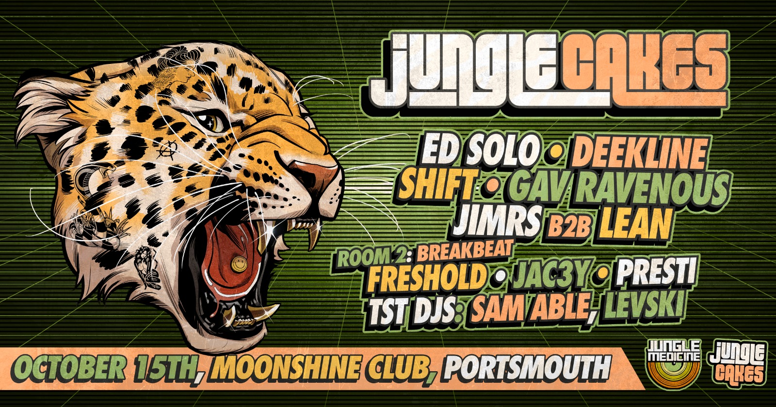 Jungle Cakes Portsmouth W Ed Solo, Deekline & more