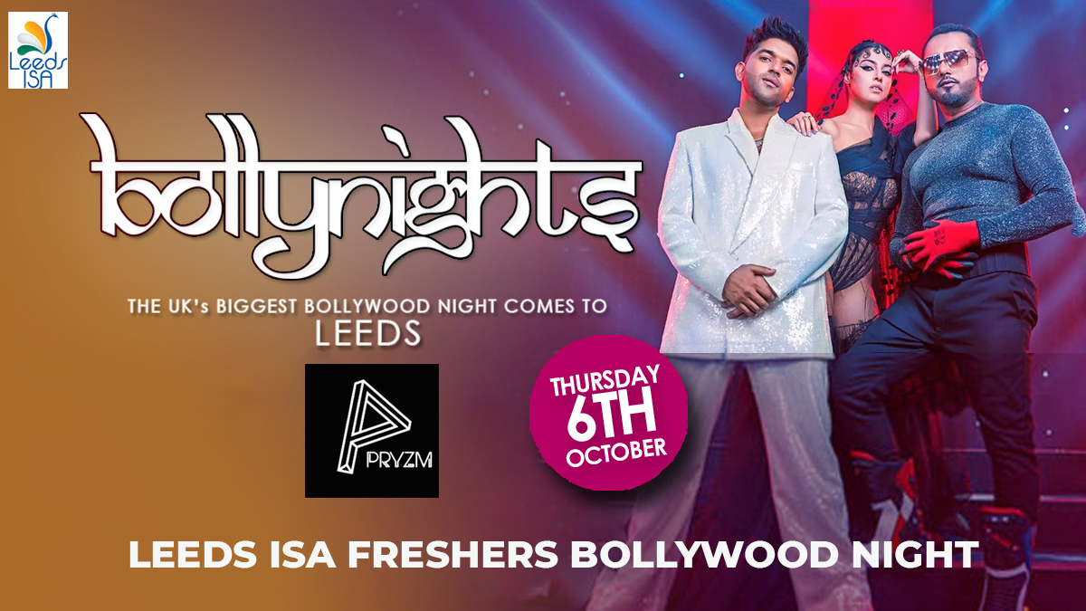 Bollynights Leeds: ISA FRESHERS Bollywood Night – Thursday 6th October | PRYZM