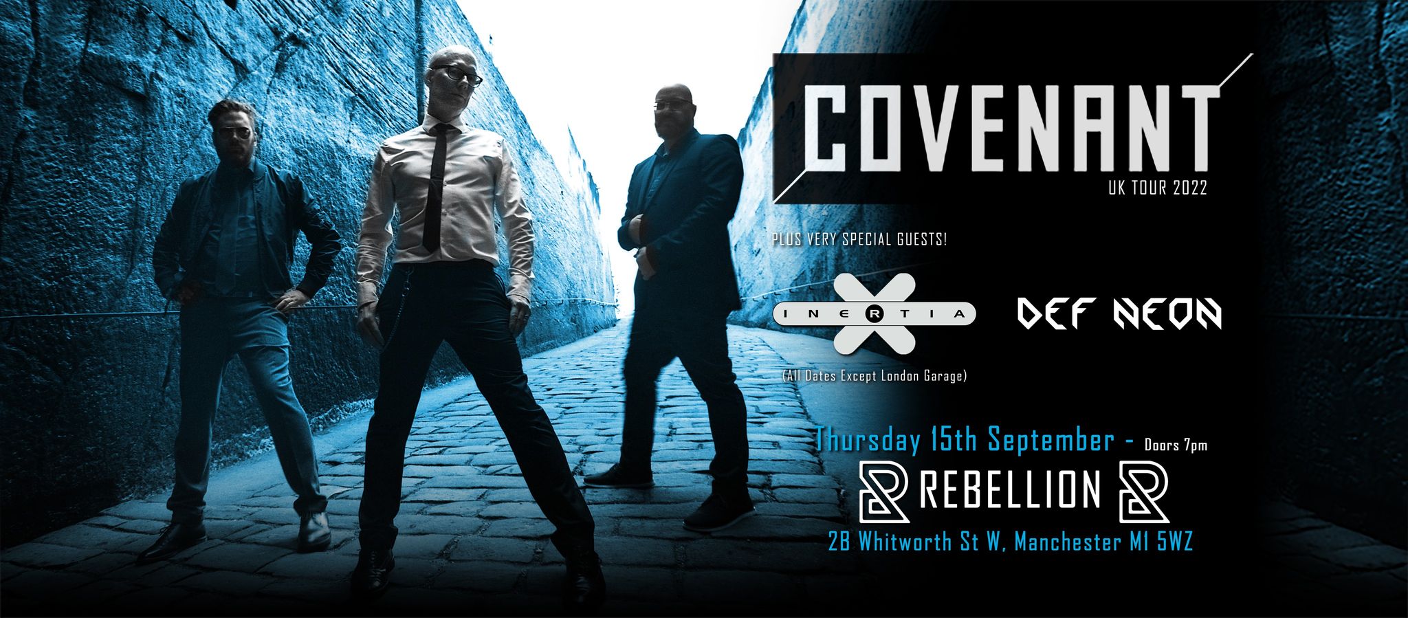 COVENANT – Manchester + Inertia & Def Neon