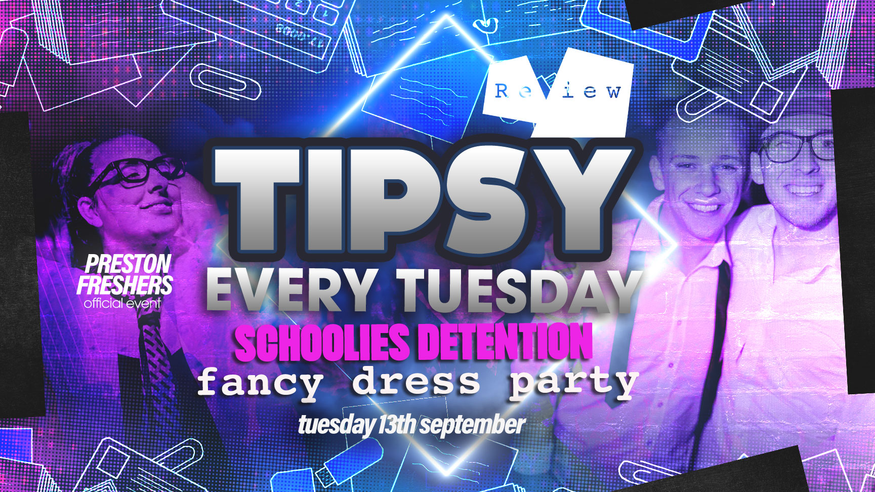 Tipsy Detention School Fancy Dress – Tuesday 13th September – Official Preston Freshers Event