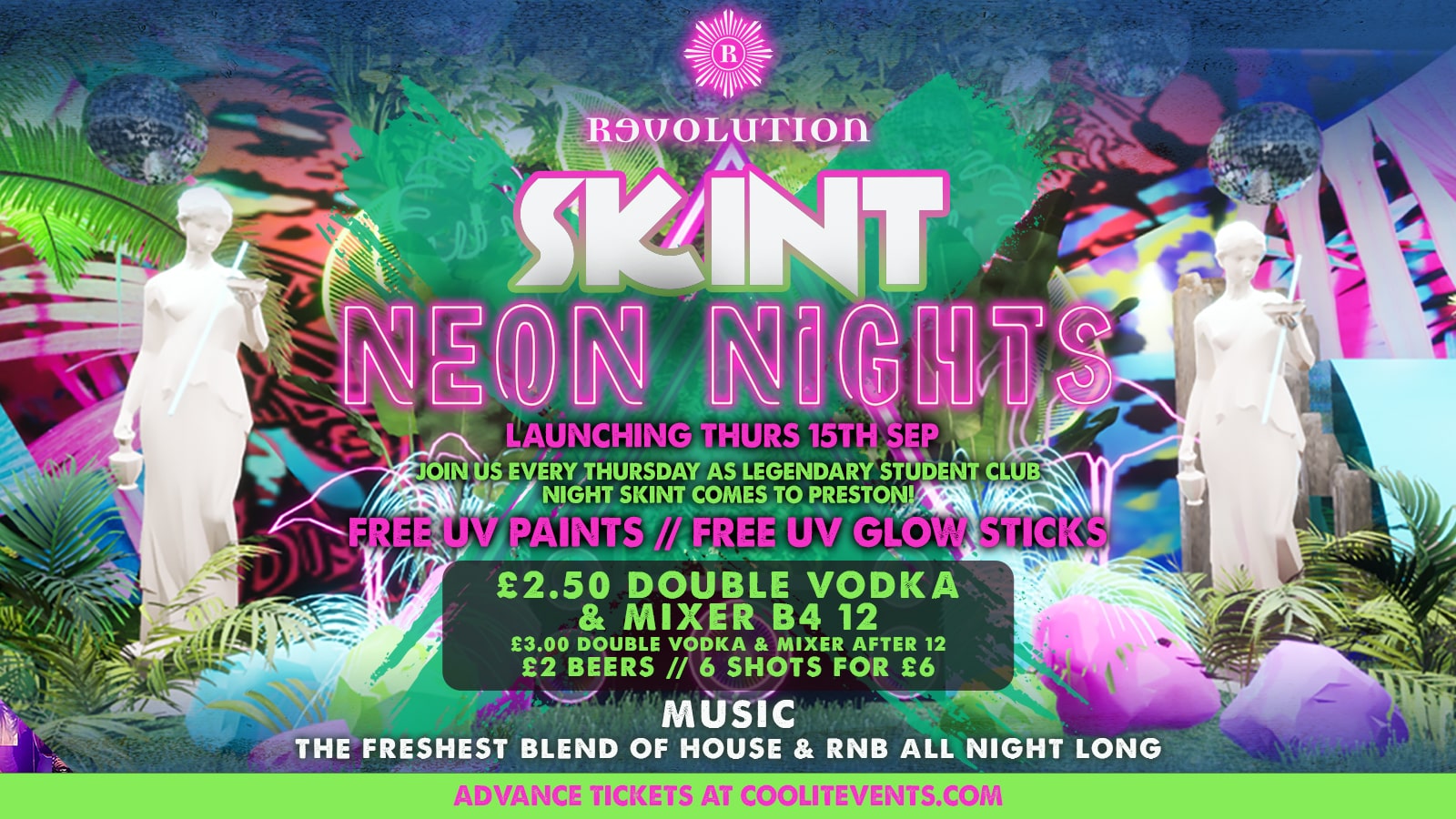 SKINT Preston : Launch Night – NEON NIGHTS