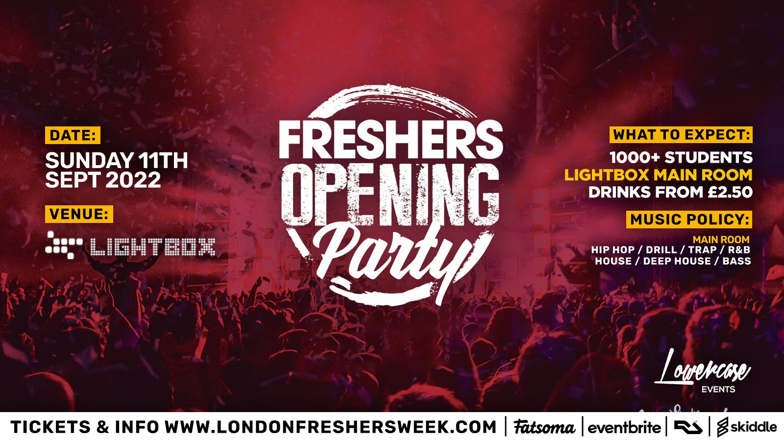 The Official Freshers Opening Party 2022 ⚡london Freshers Week 2022 Warm Up At Lightbox 