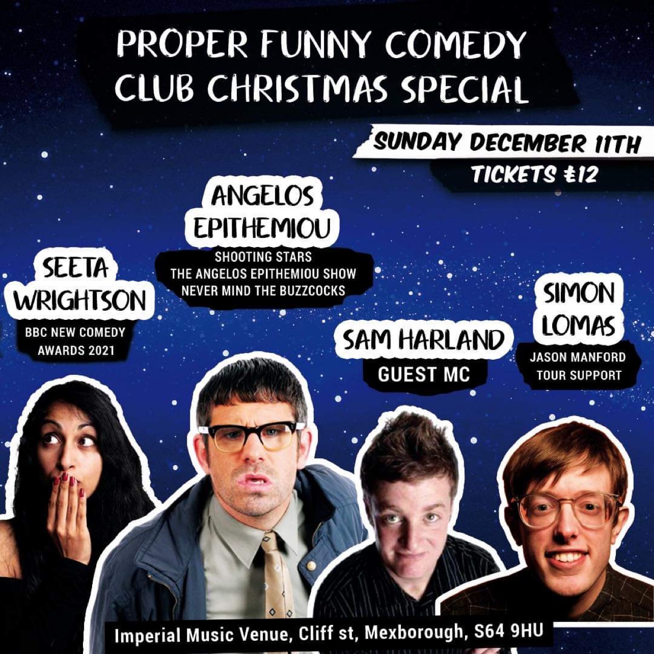 PROPER FUNNY COMEDY CLUB – Angelos Epithemiou Xmas Special
