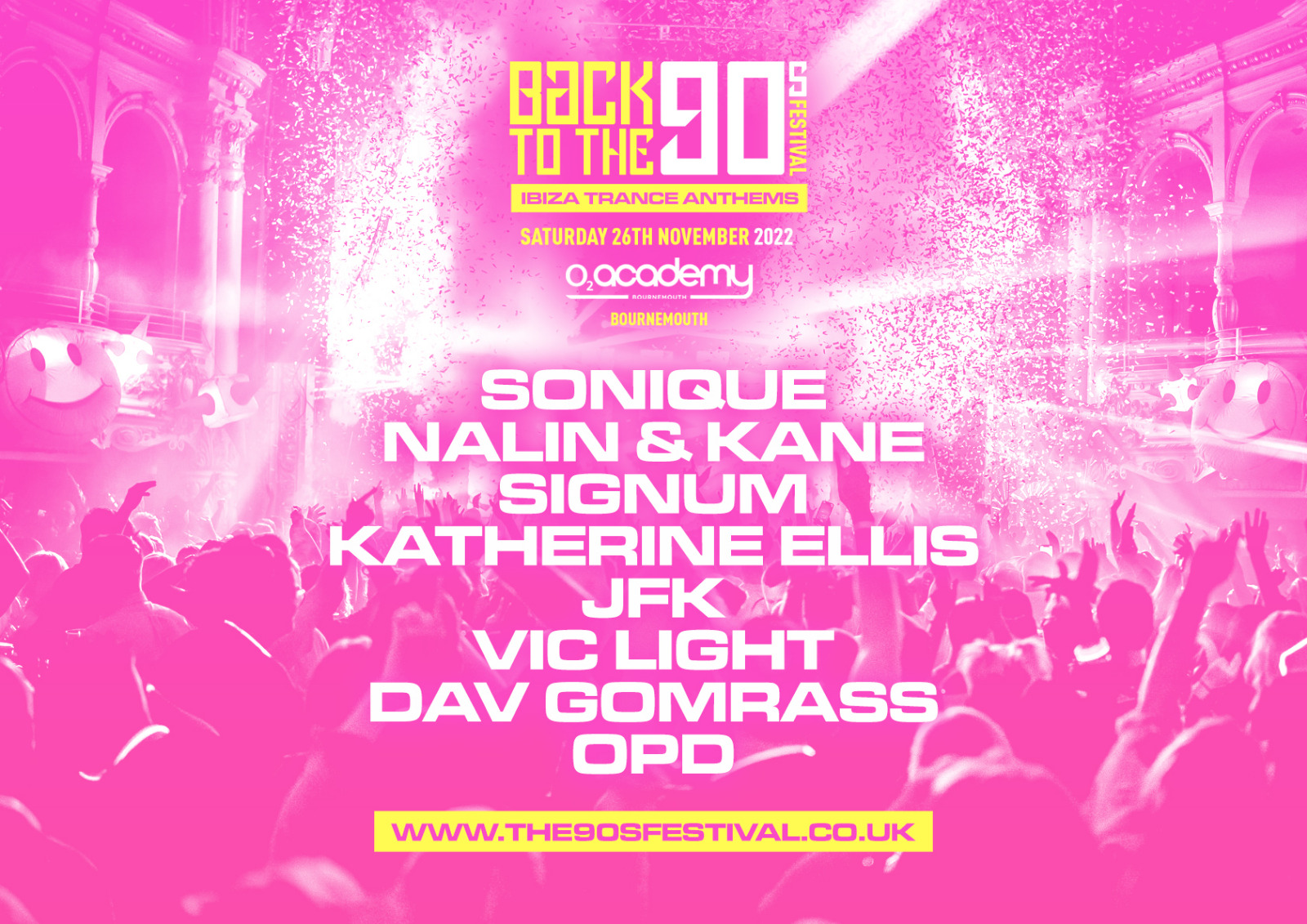 Back To The 90s Festival – Ibiza Trance Anthems – Bournemouth