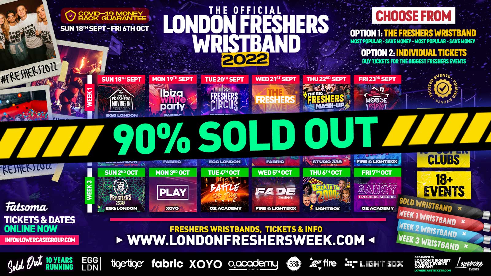 The Official London Freshers Wristband 2022 90 SOLD OUT ⚠️ at Best