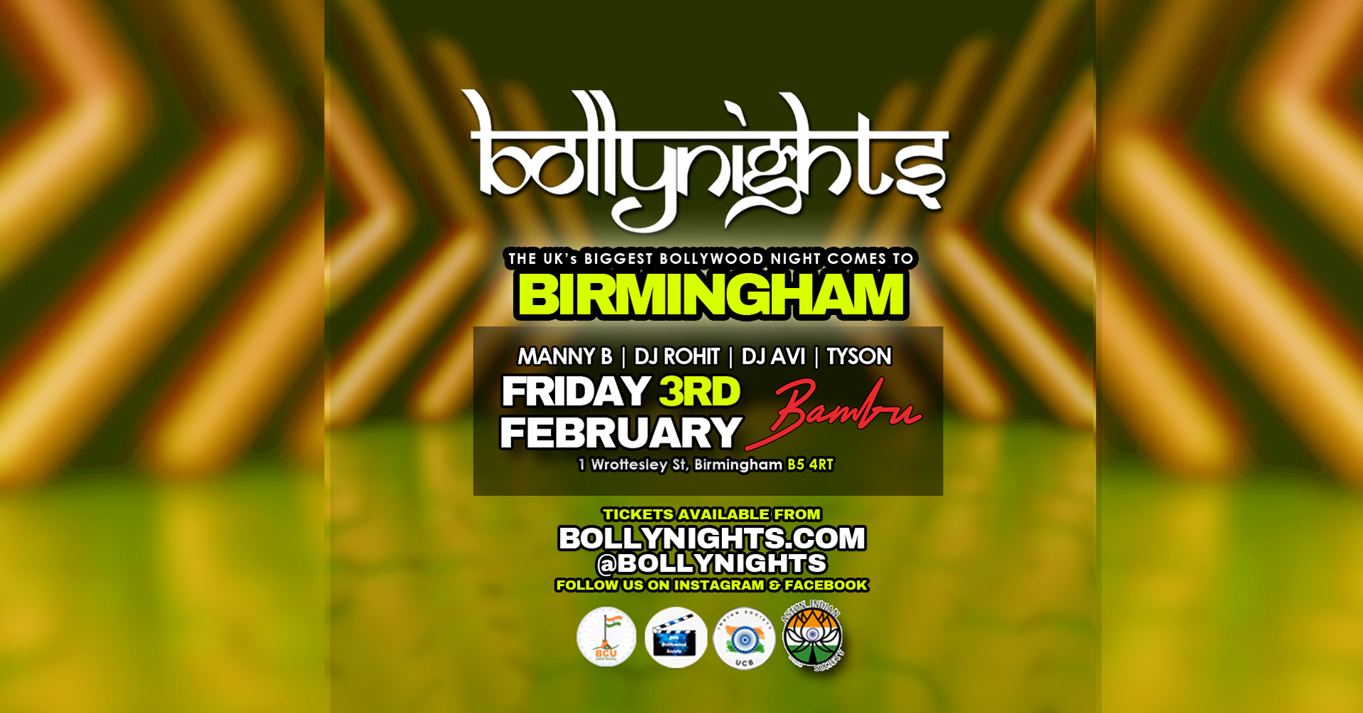 Bollynights Birmingham – Friday 3rd February | Bambu