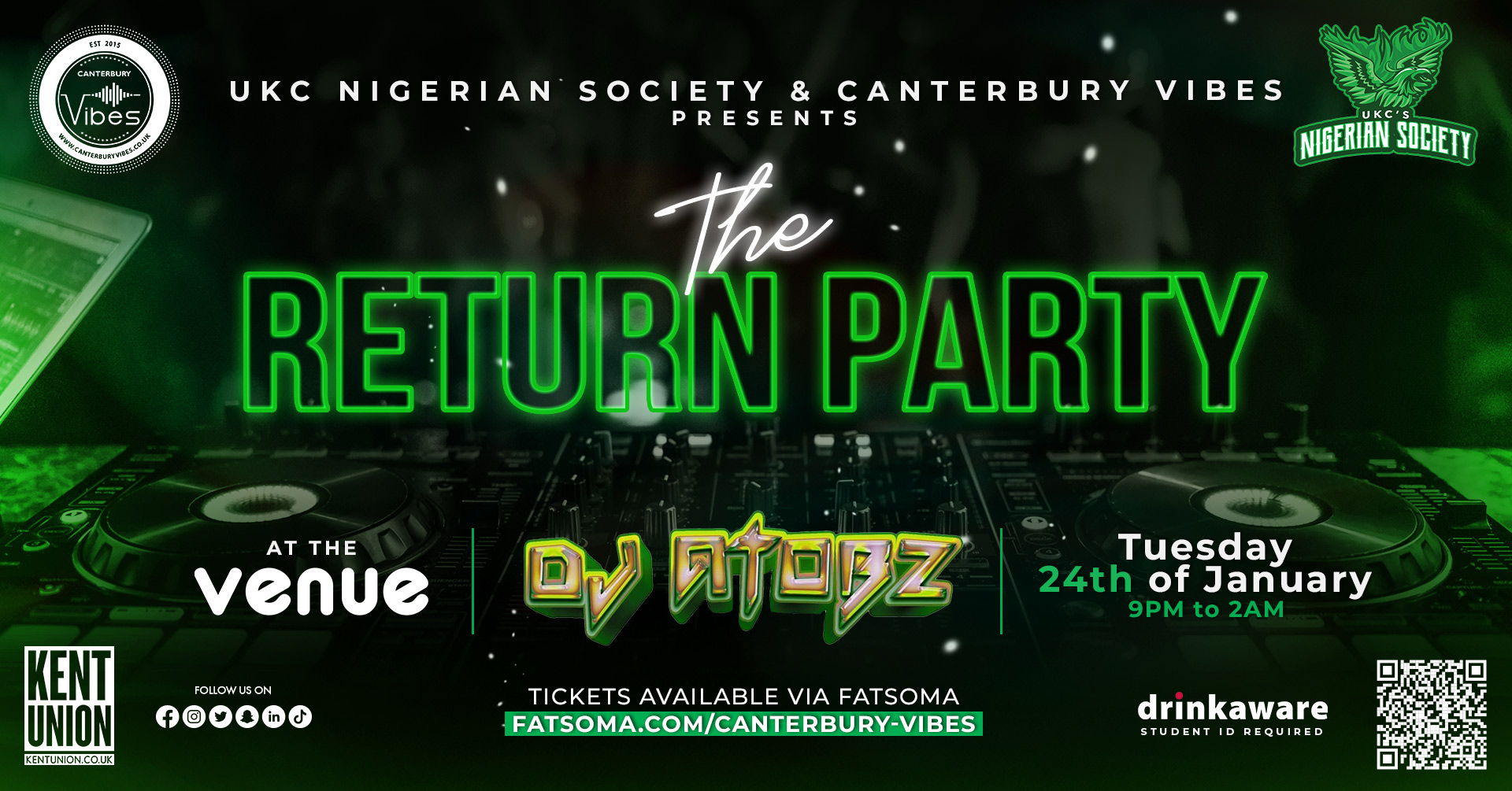 The Return Party @ The Venue by UKC Nigerian Society – tickets available on the door