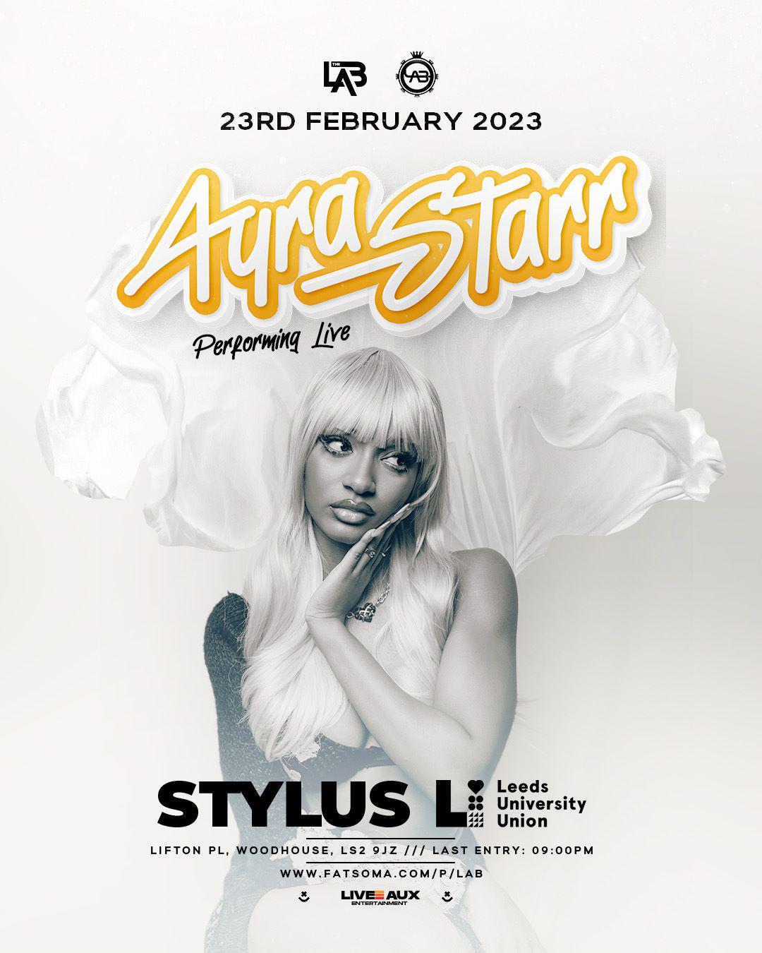 AYRA STARR LIVE – MOVED TO MANCHESTER