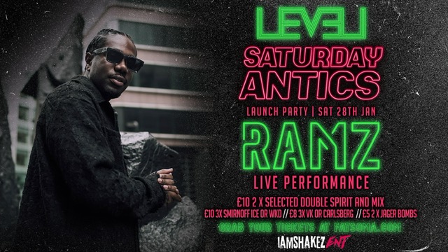 SATURDAY ANTICS Launch Party –  Live stage show RAMZ