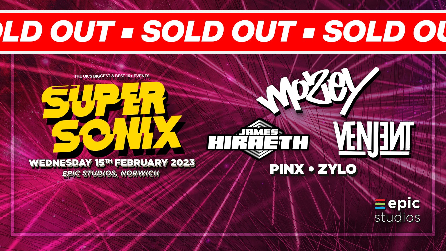 SOLD OUT : Super Sonix 16+ : Norwich