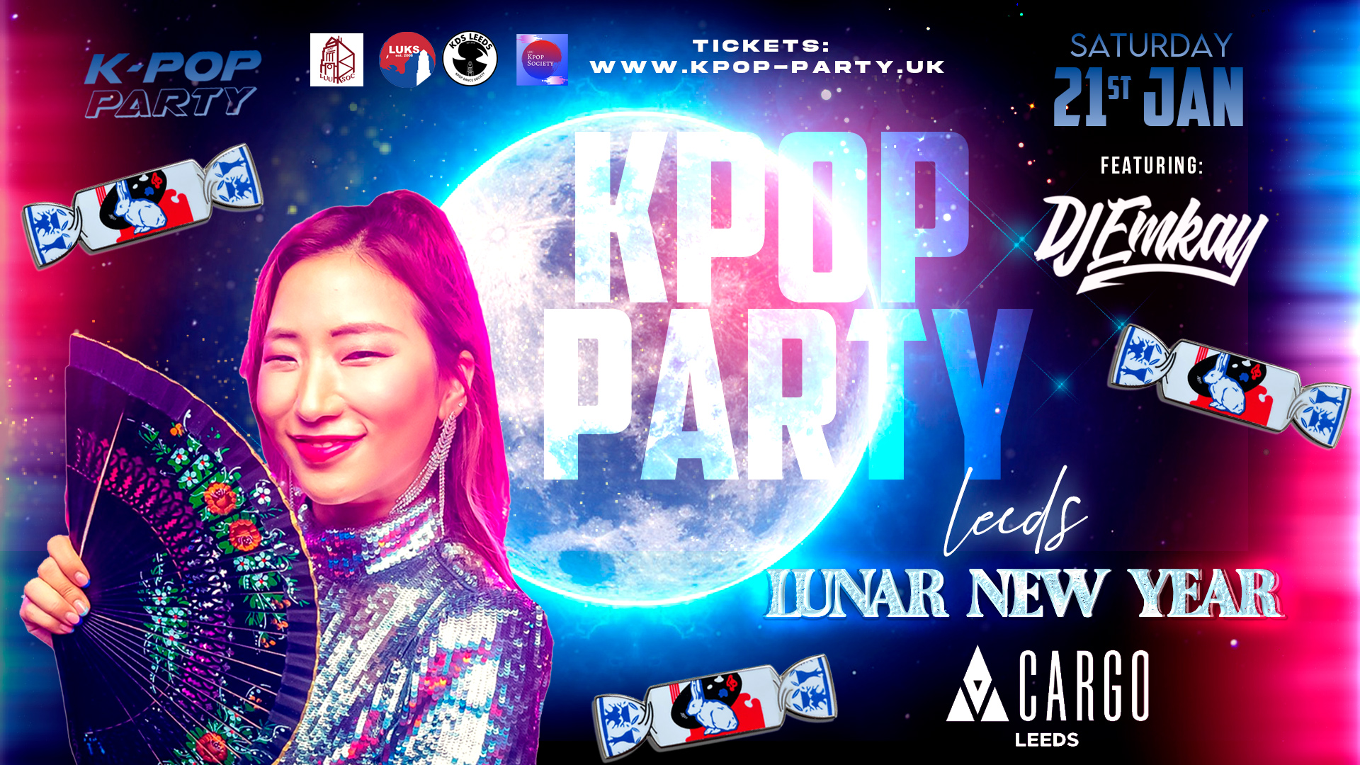 K-Pop Party Leeds – LUNAR NEW YEAR with DJ EMKAY | Saturday 21st January