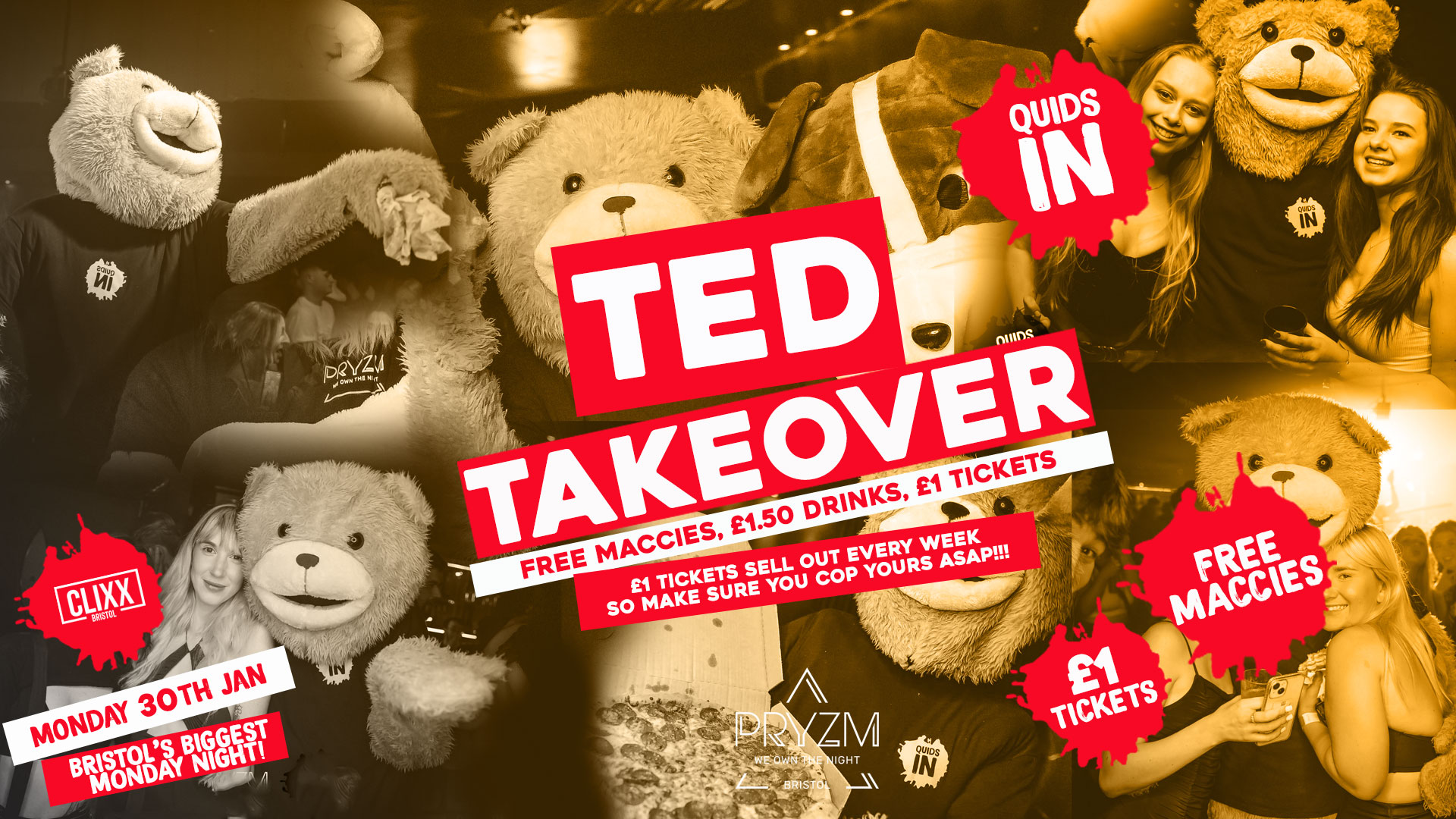 QUIDS IN – TED Takeover! –  £1 Tickets