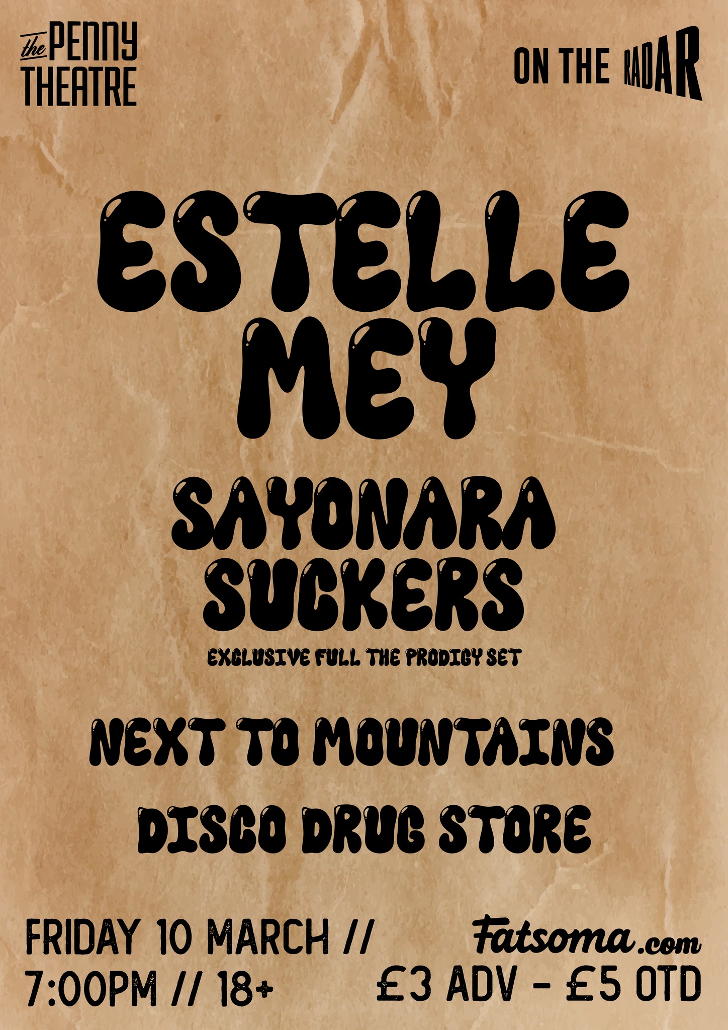 Estelle Mey + Sayonara Suckers + Next To Mountains + Disco Drug Store