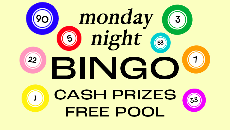 MONDAY BINGO at einstein, concert square & MAD MONDAYS afterparty (plus FREE POOL ALL NIGHT LONG)