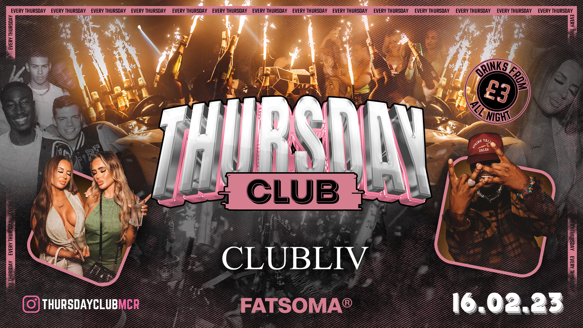 THURSDAY CLUB | CLUB LIV – MCR’s FAVOURITE THURSDAY 🌸 DRINKS FROM £3 ALL NIGHT