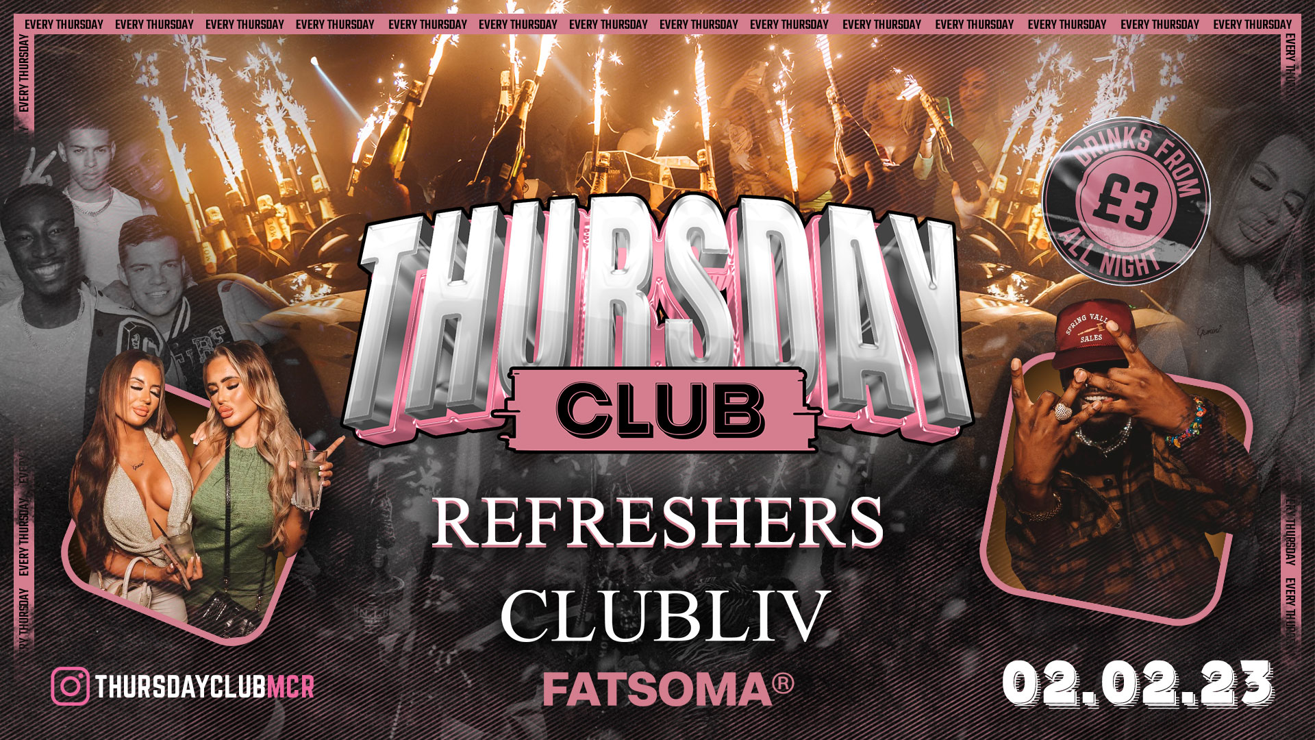 THURSDAY CLUB | CLUB LIV – REFRESHERS 🫶 DRINKS FROM £3 ALL NIGHT 🍾