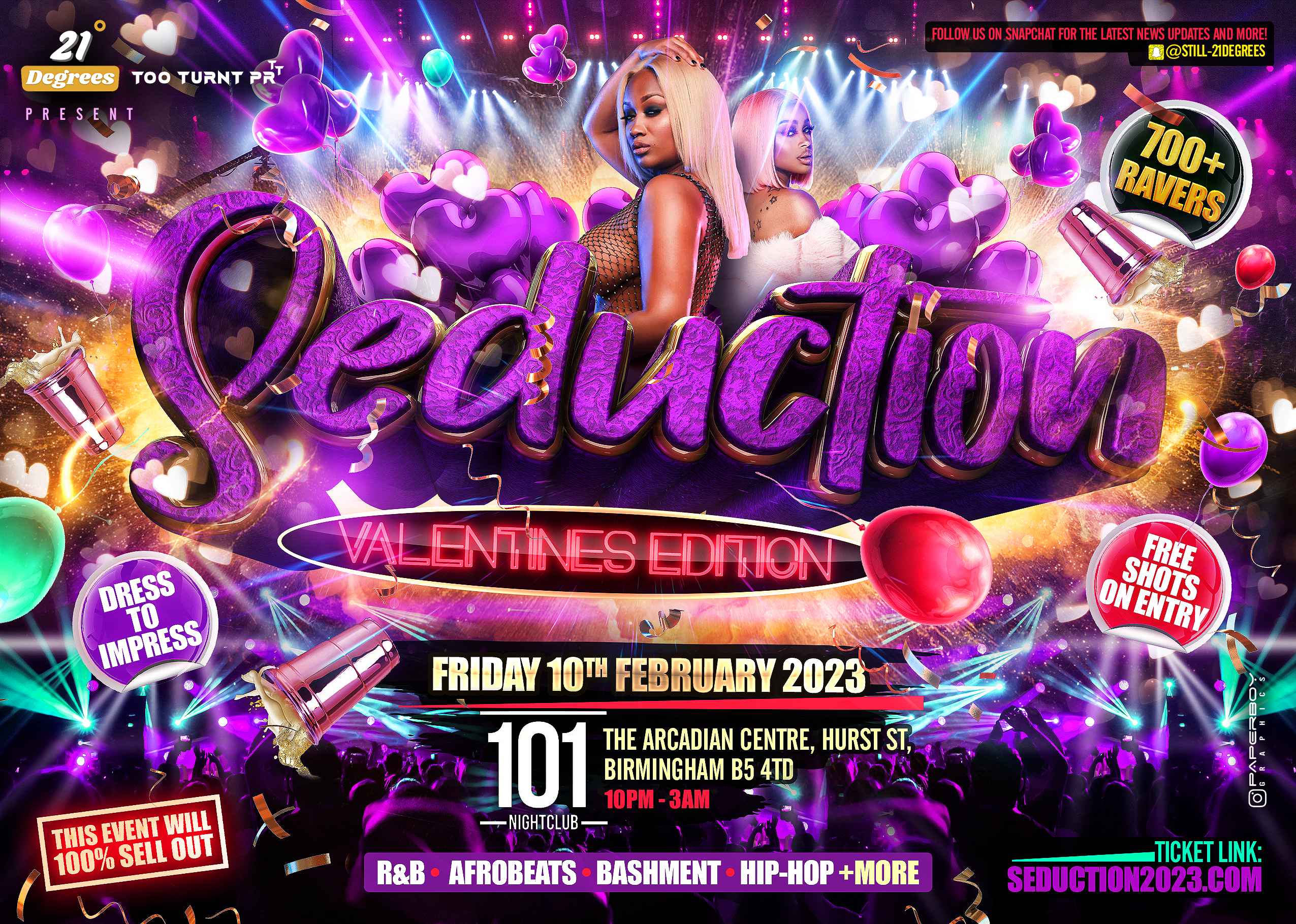 SEDUCTION - BIRMINGHAMS BIGGEST VALENTINES EVENT at Velvet Music Rooms,  Birmingham on 10th Feb 2023 | Fatsoma