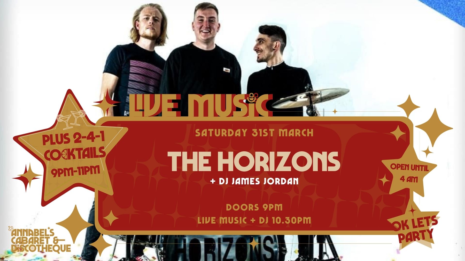 Live Music: THE HORIZONS // Annabel’s Cabaret & Discotheque