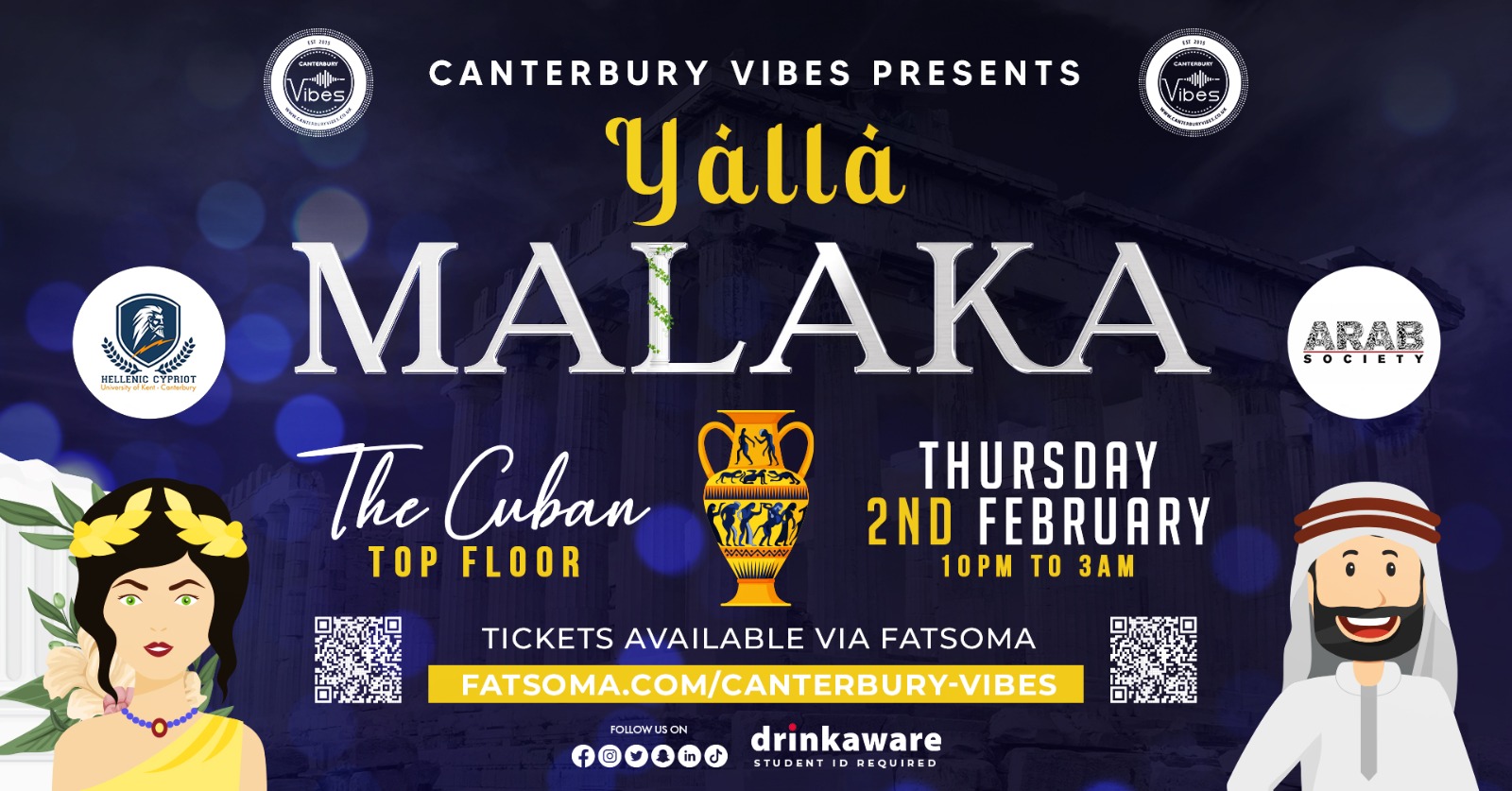 YALLA MALAKA @ THE CUBAN (Top Floor)