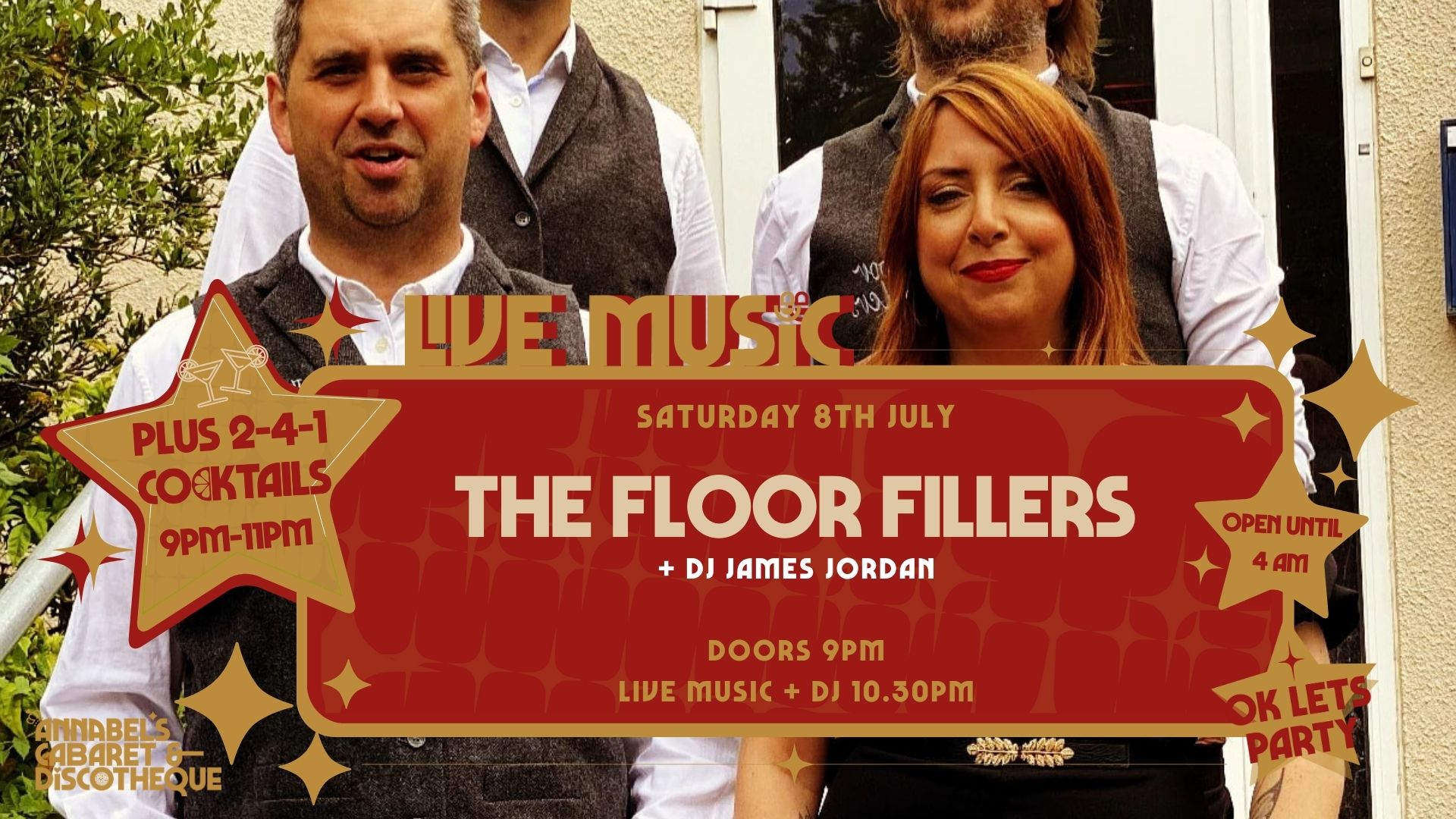 Live Music: THE FLOOR FILLERS // Annabel’s Cabaret & Discotheque