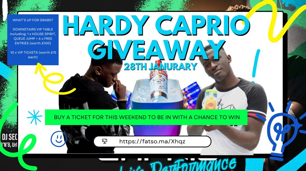 WeAreSaturdays  – Hardy Caprio Giveaway