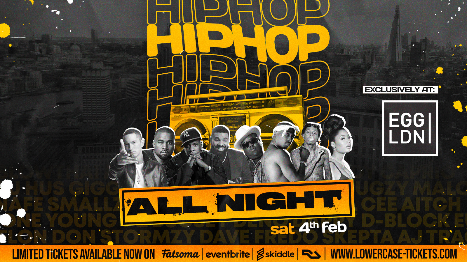 HIP-HOP ALL NIGHT @ EGG LONDON!