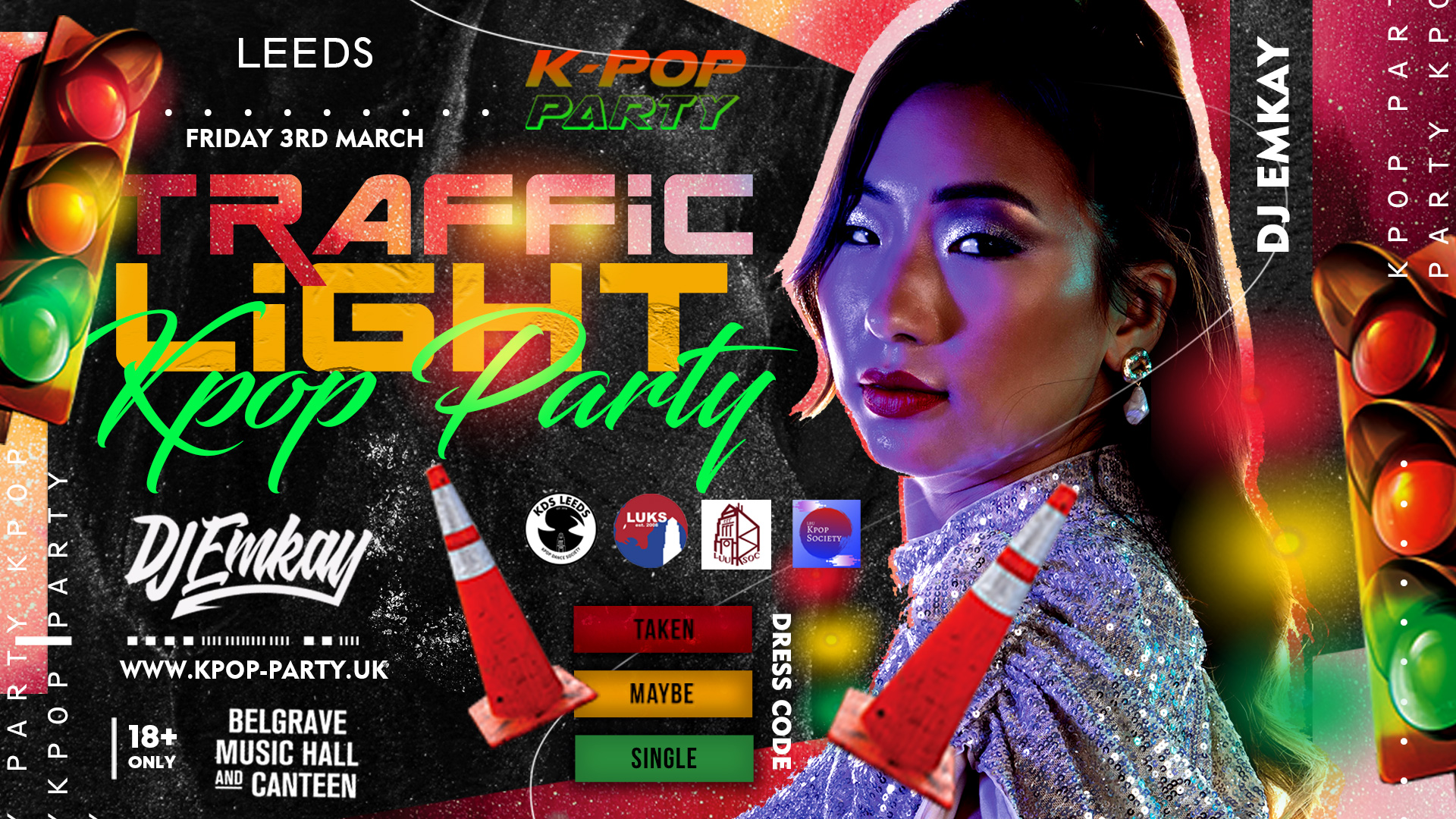 K-Pop Traffic Light Party Leeds with DJ EMKAY | Friday 3rd March