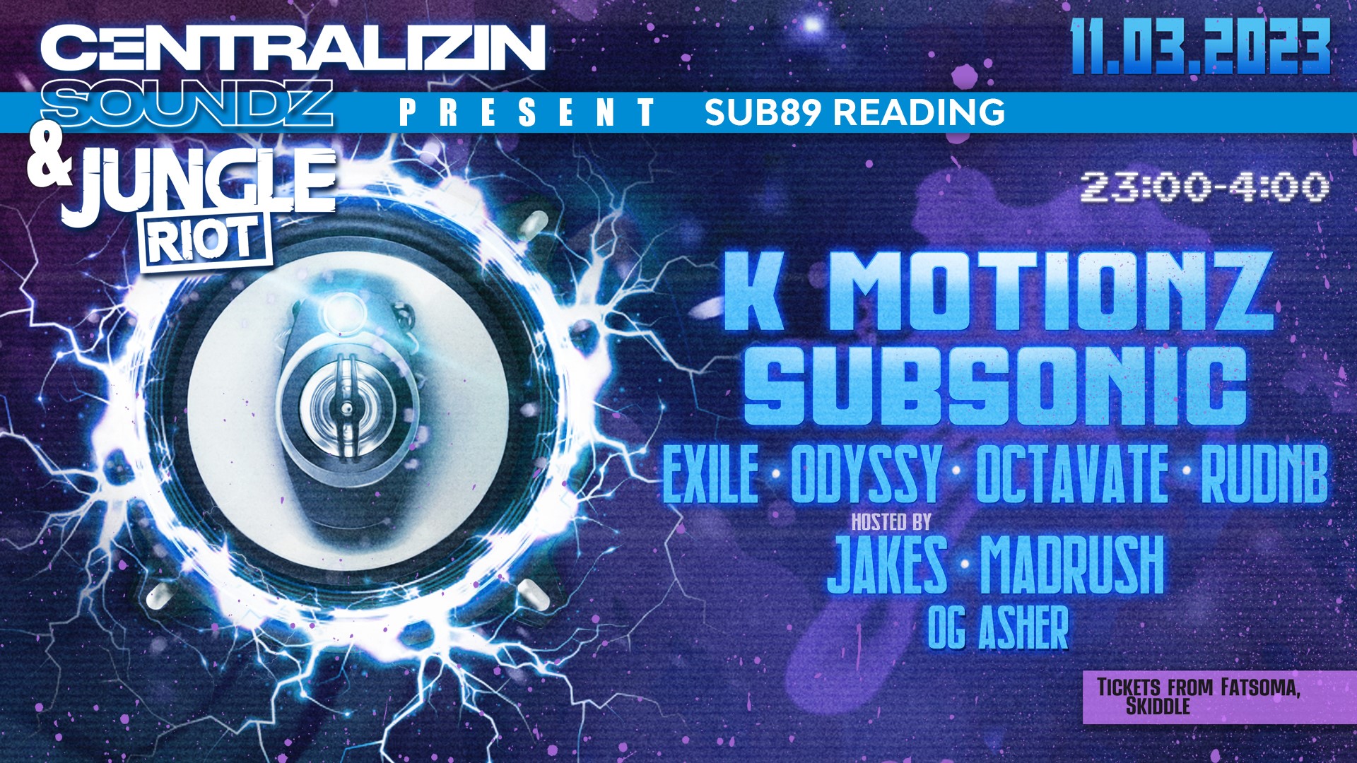 Centralizin’ Soundz x Jungle Riot: K Motionz, Subsonic, Exile & More
