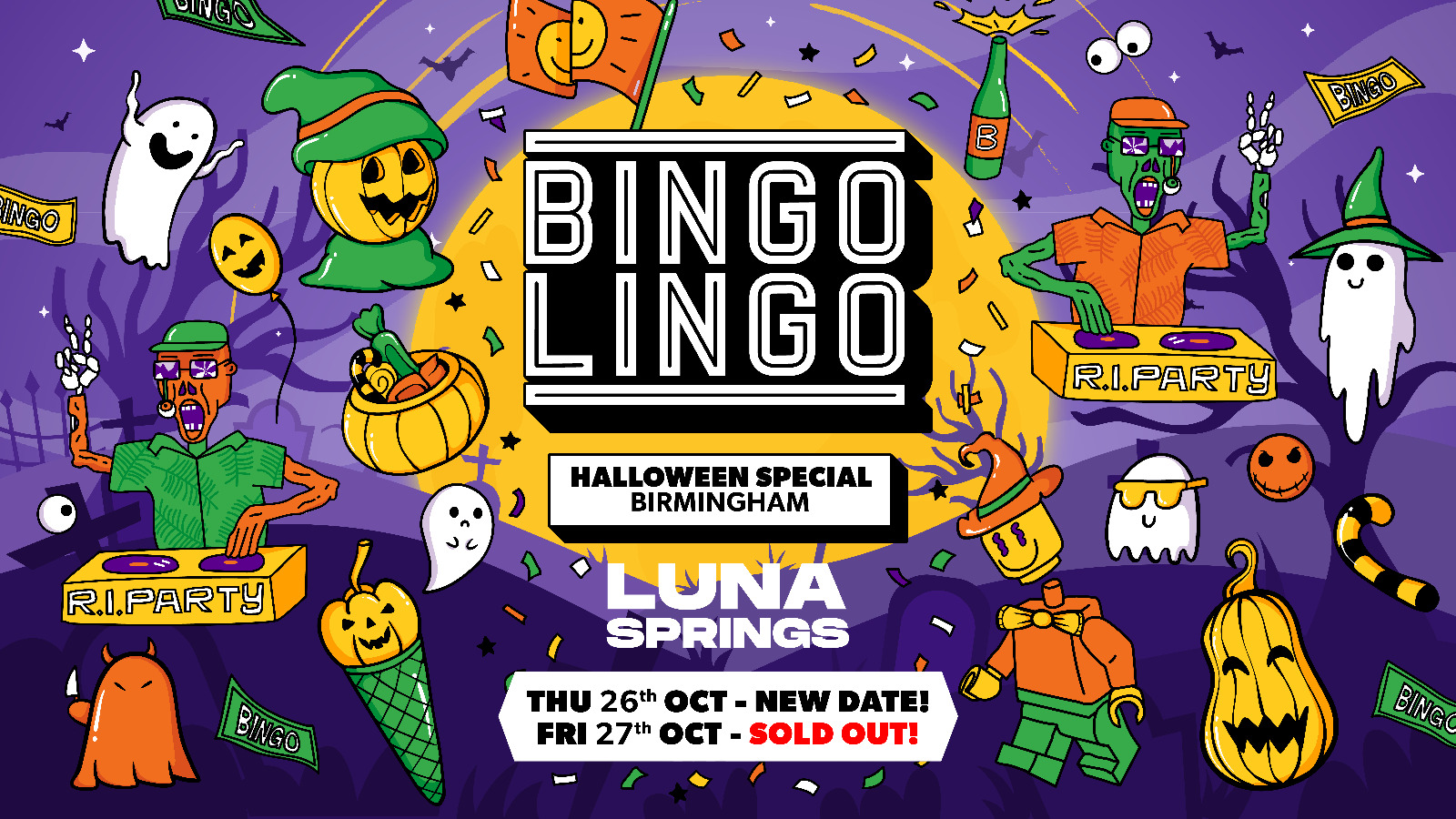 BINGO LINGO – Halloween Special – Thurs 26th Oct – Luna Springs [FINAL TICKETS]