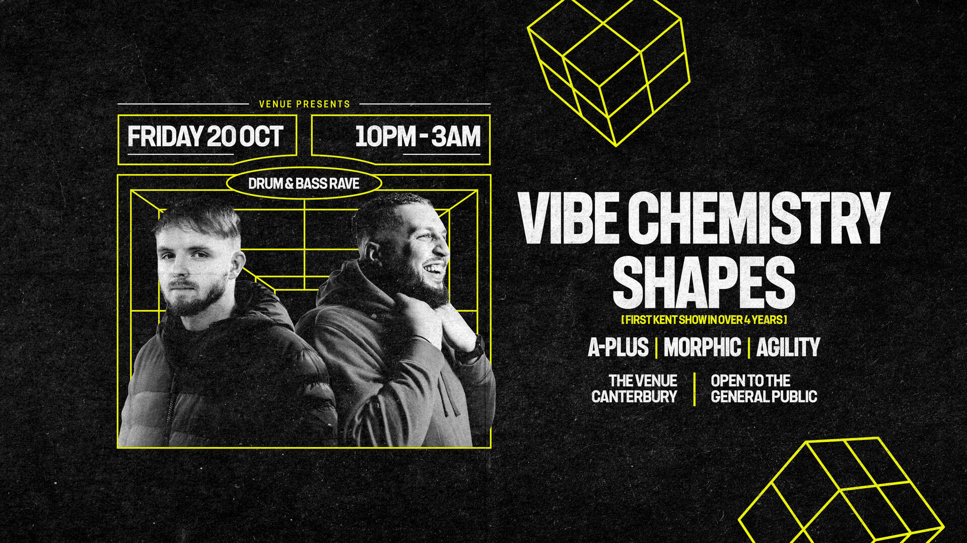 DRUM & BASS RAVE VIBE CHEMISTRY & SHAPES at The Venue, Canterbury on