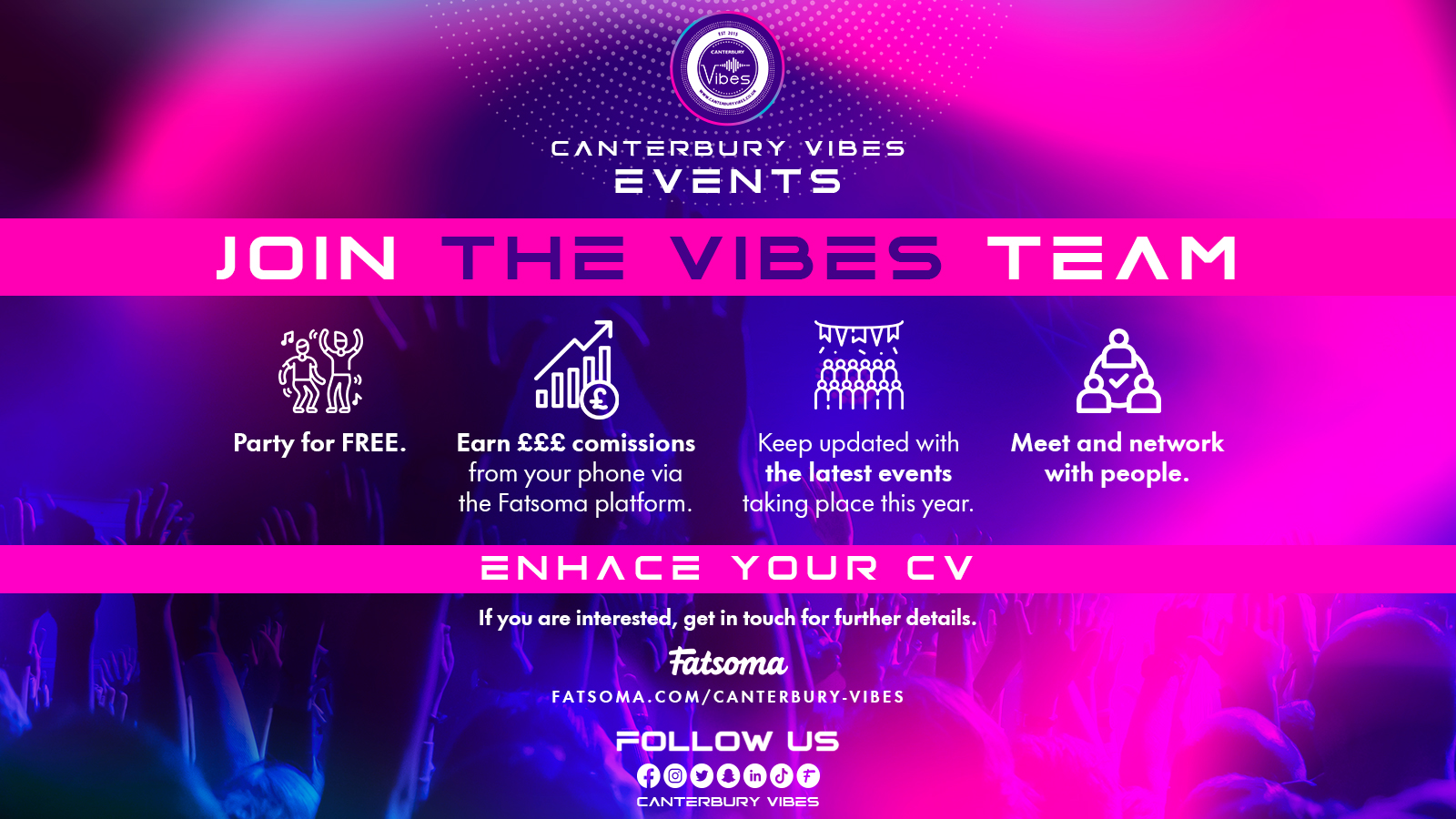 Join The Canterbury Vibes Team 2023