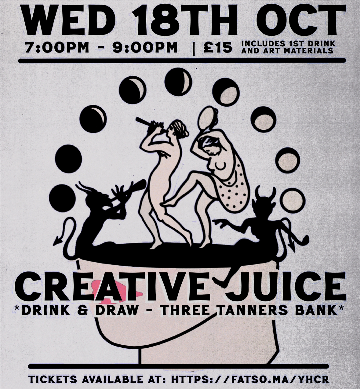 CREATIVE JUICE DRINK AND DRAW at Three Tanners Bank, North Shields on