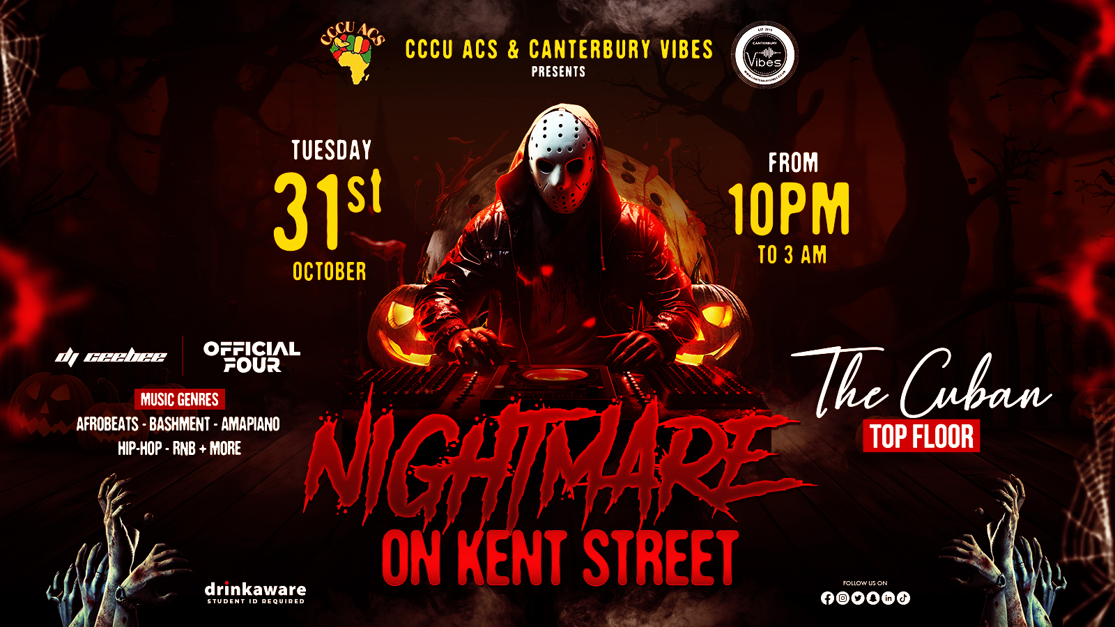 Nightmare on Kent Street @ The Cuban – Top Floor (tickets available on the door)