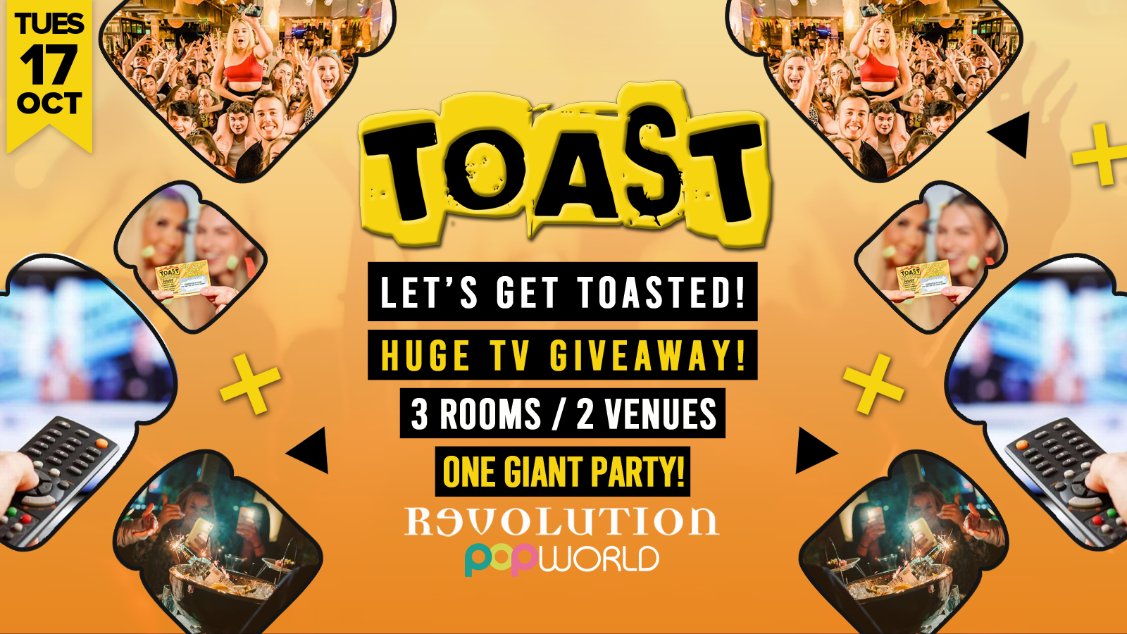 Toast • Huge TV Giveaway • Revolution & Popworld