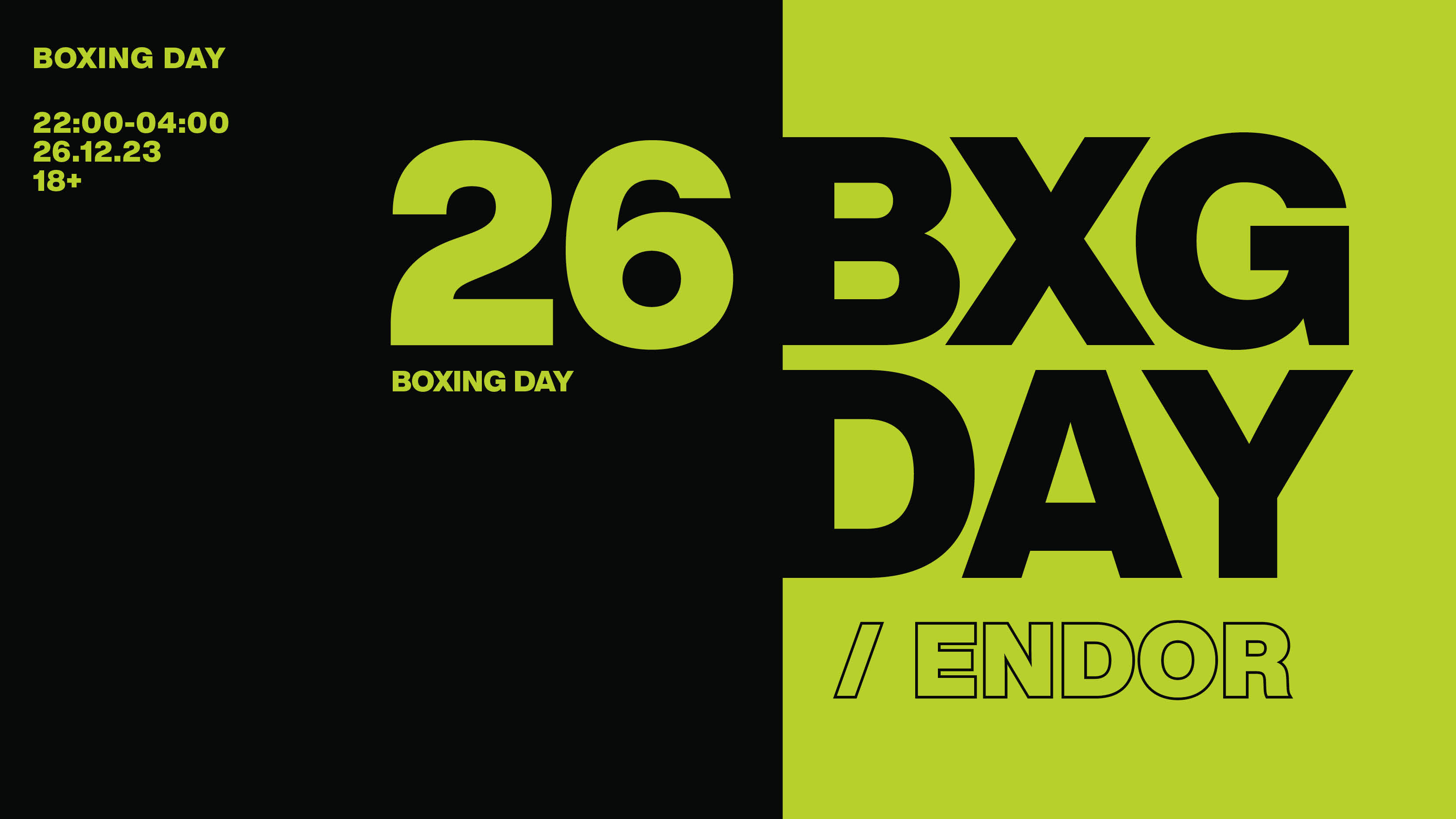 DJ ENDOR – Boxing Day at Baa Bar