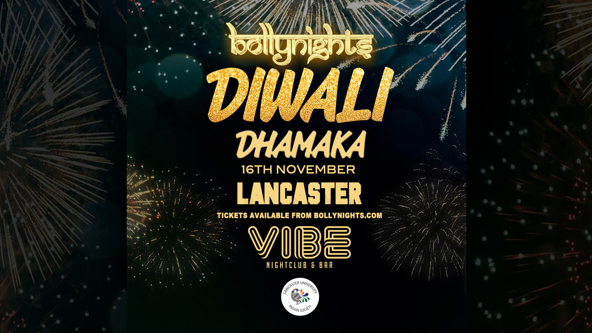 Bollynights Lancaster: DIWALI DHAMAKA – Thursday 16th November | VIBE