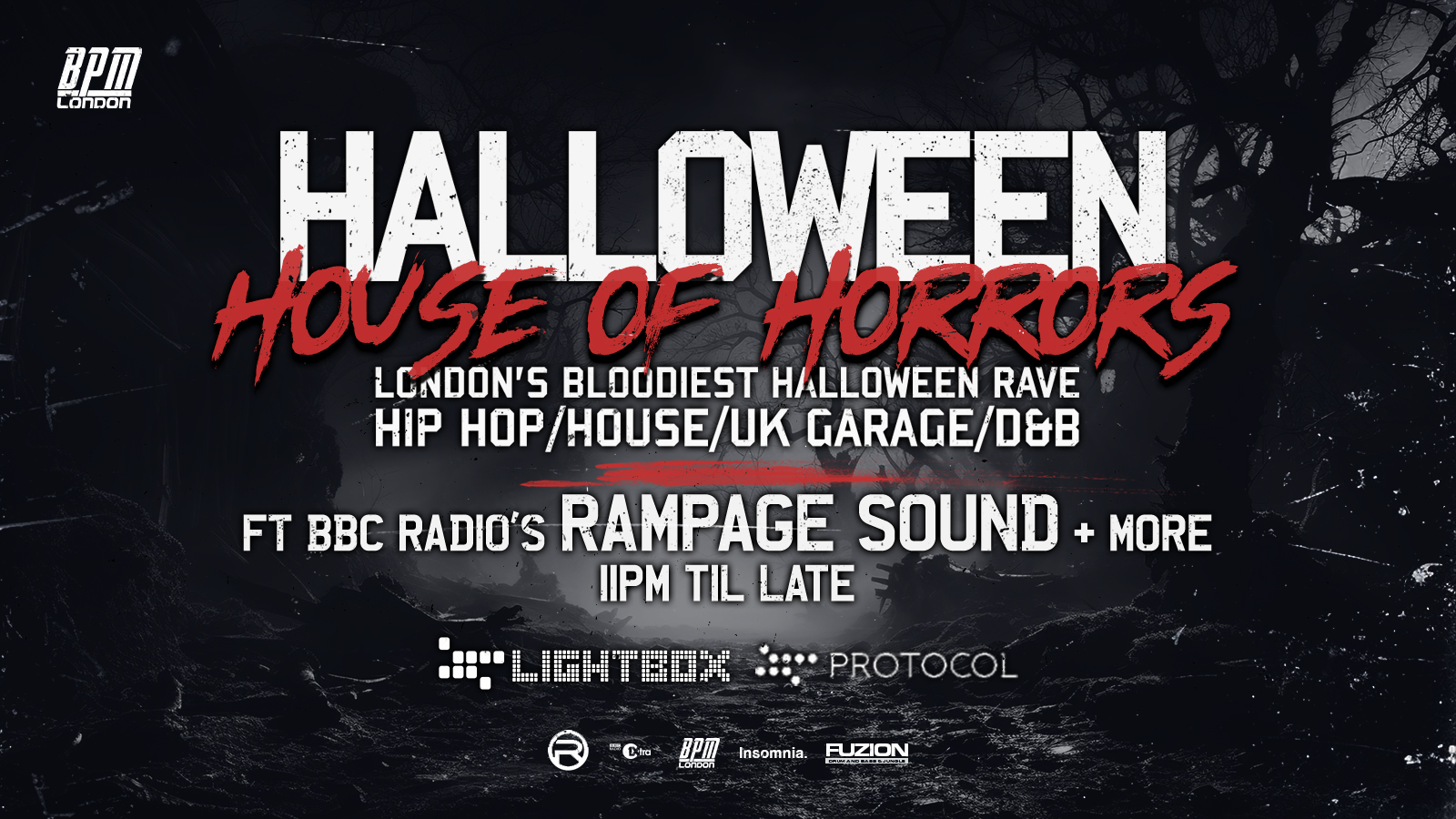 TONIGHT 11PM Halloween House Of Horrors All Night Rave 👹 HipHop
