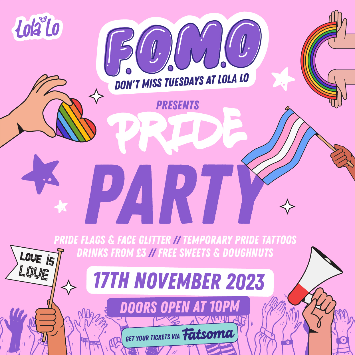 F.O.M.O – Pride Party 💜🩷💚💛💙