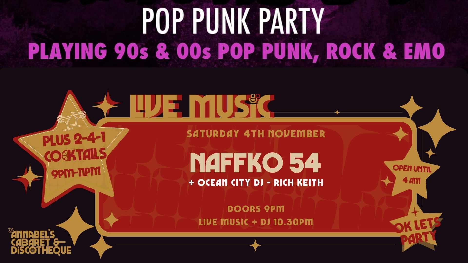 Live Music: NAFFKO 54 // Annabel’s Cabaret & Discotheque